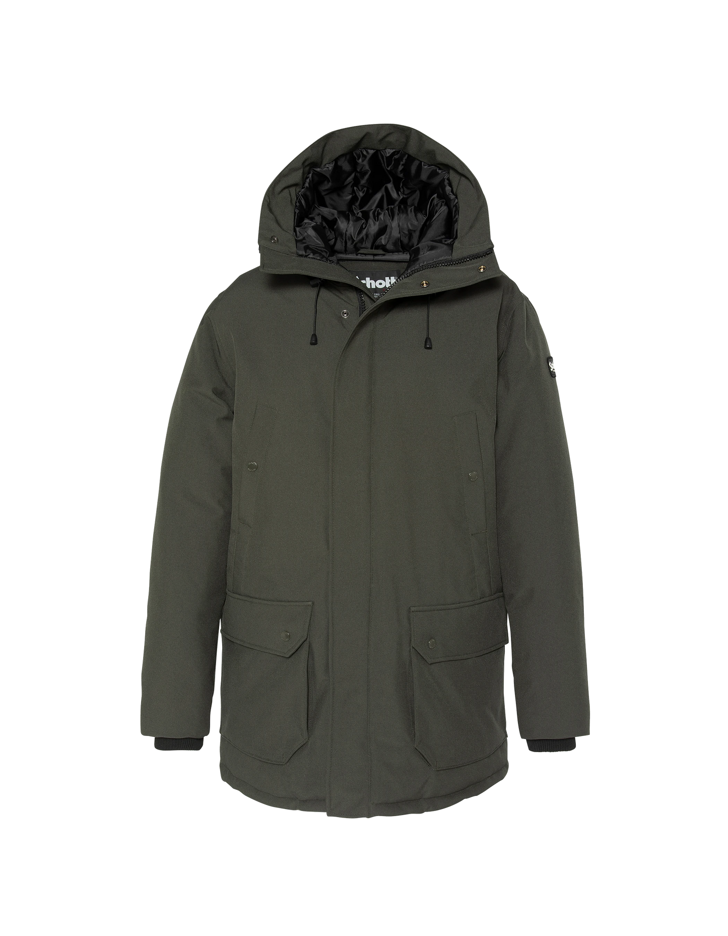 Kaki Parka con cappuccio