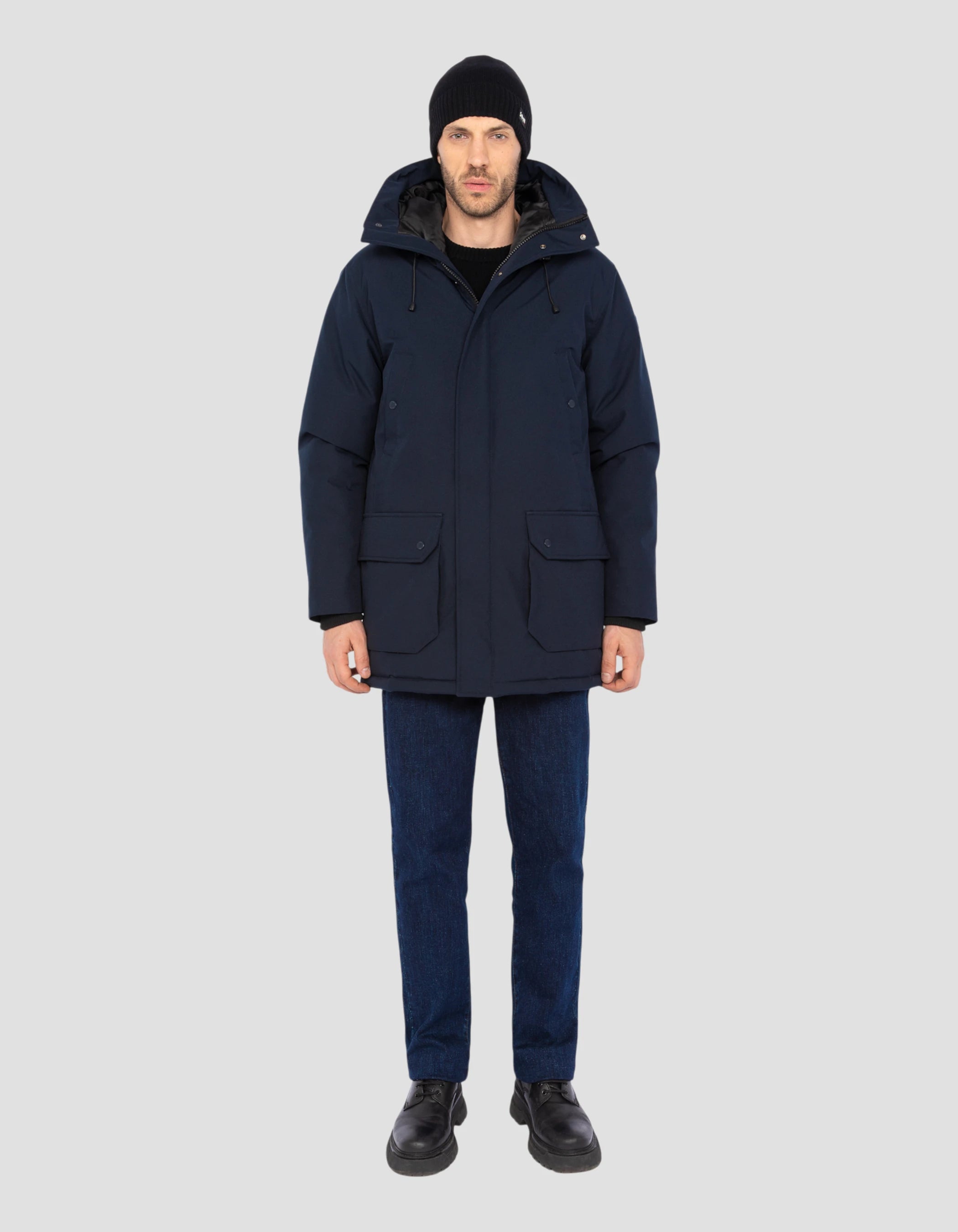 Navy Blue Parka-1