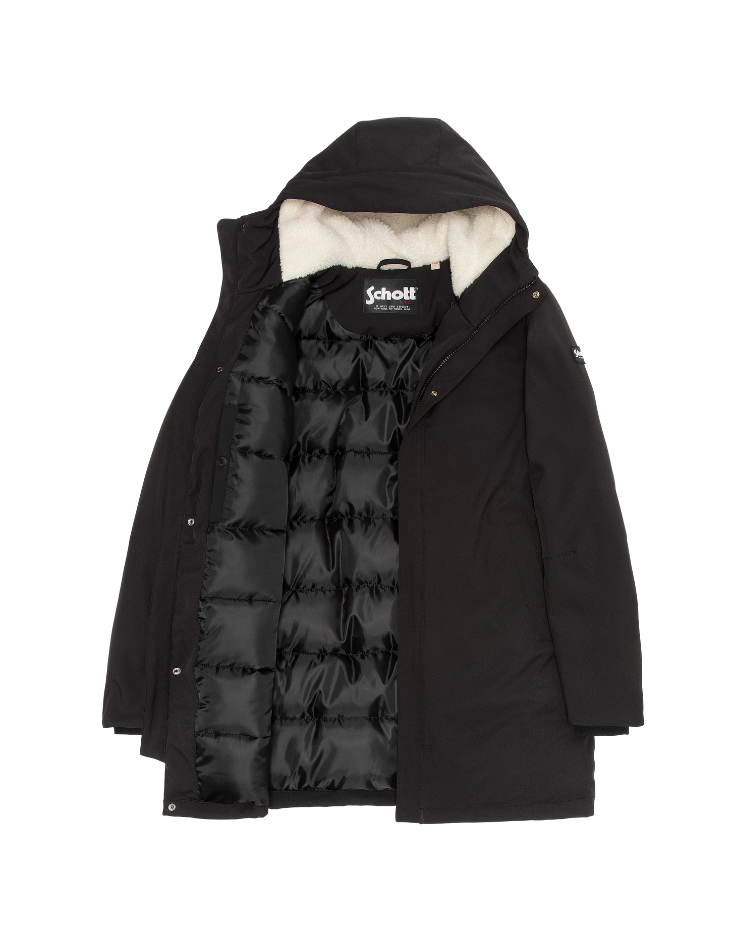 Multipoche nere con cappuccio