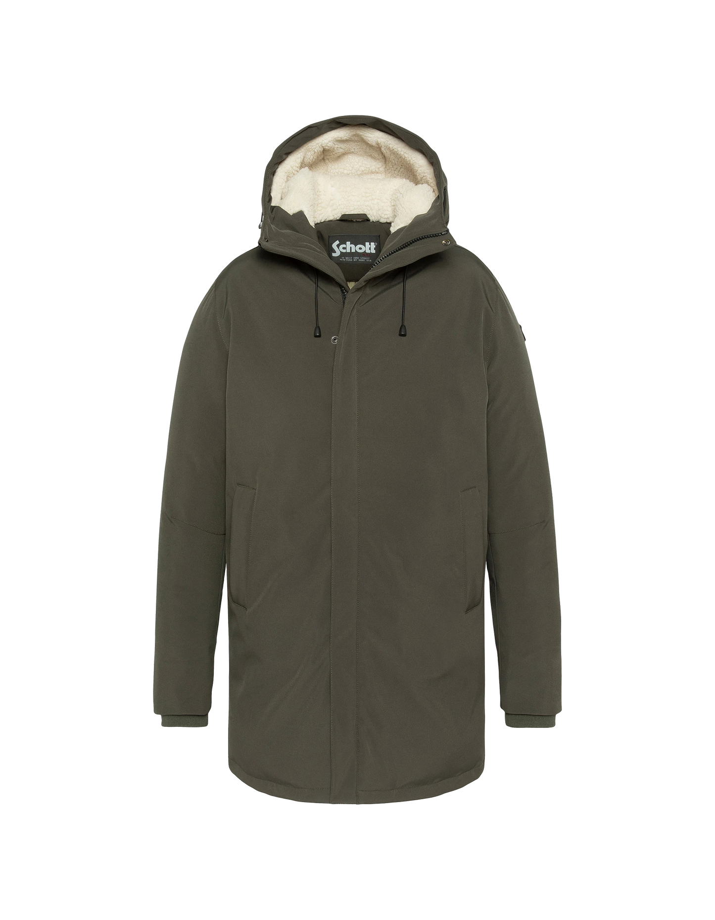 Parka kaki foncé multipoches à capuche