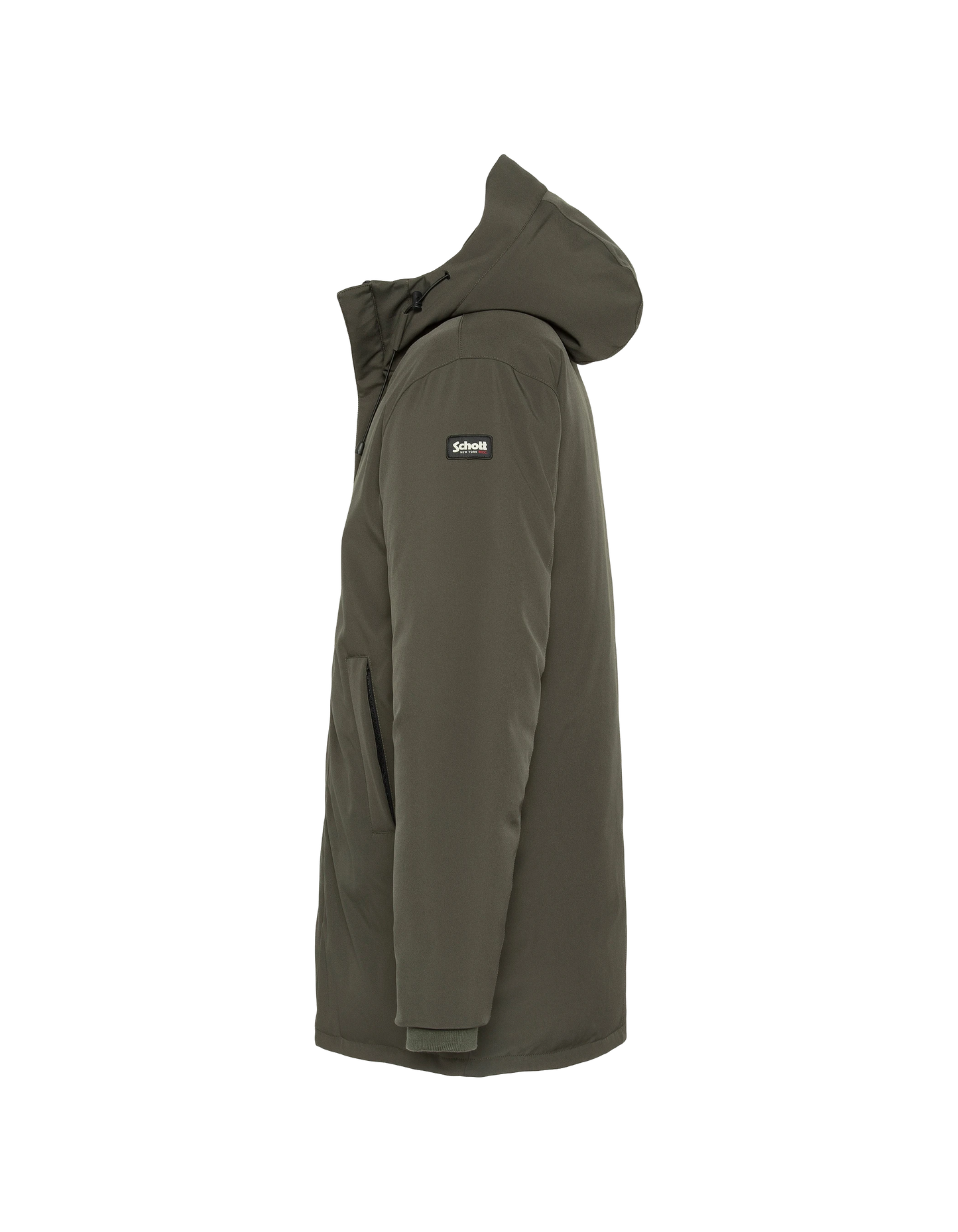 Parka kaki foncé multipoches à capuche