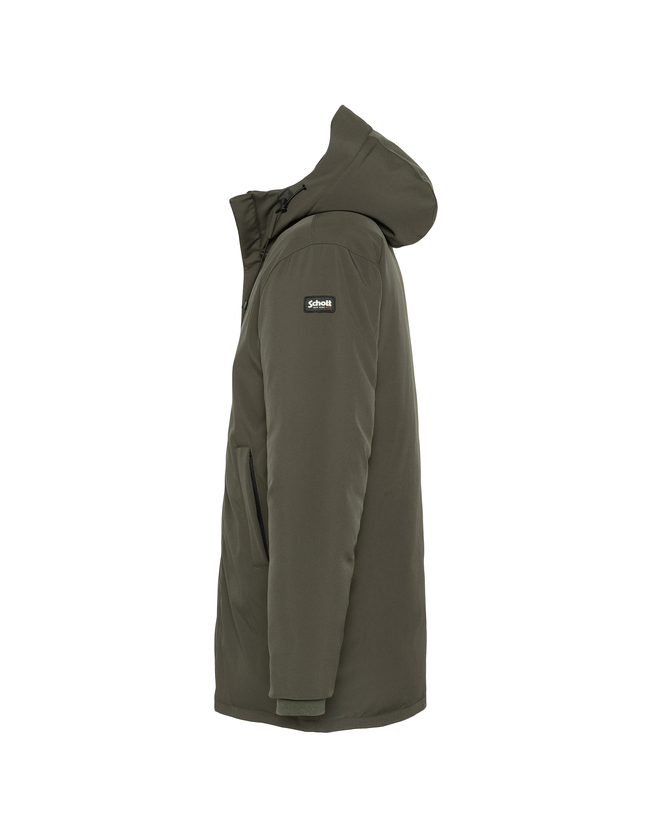 Parka kaki foncé multipoches à capuche-3