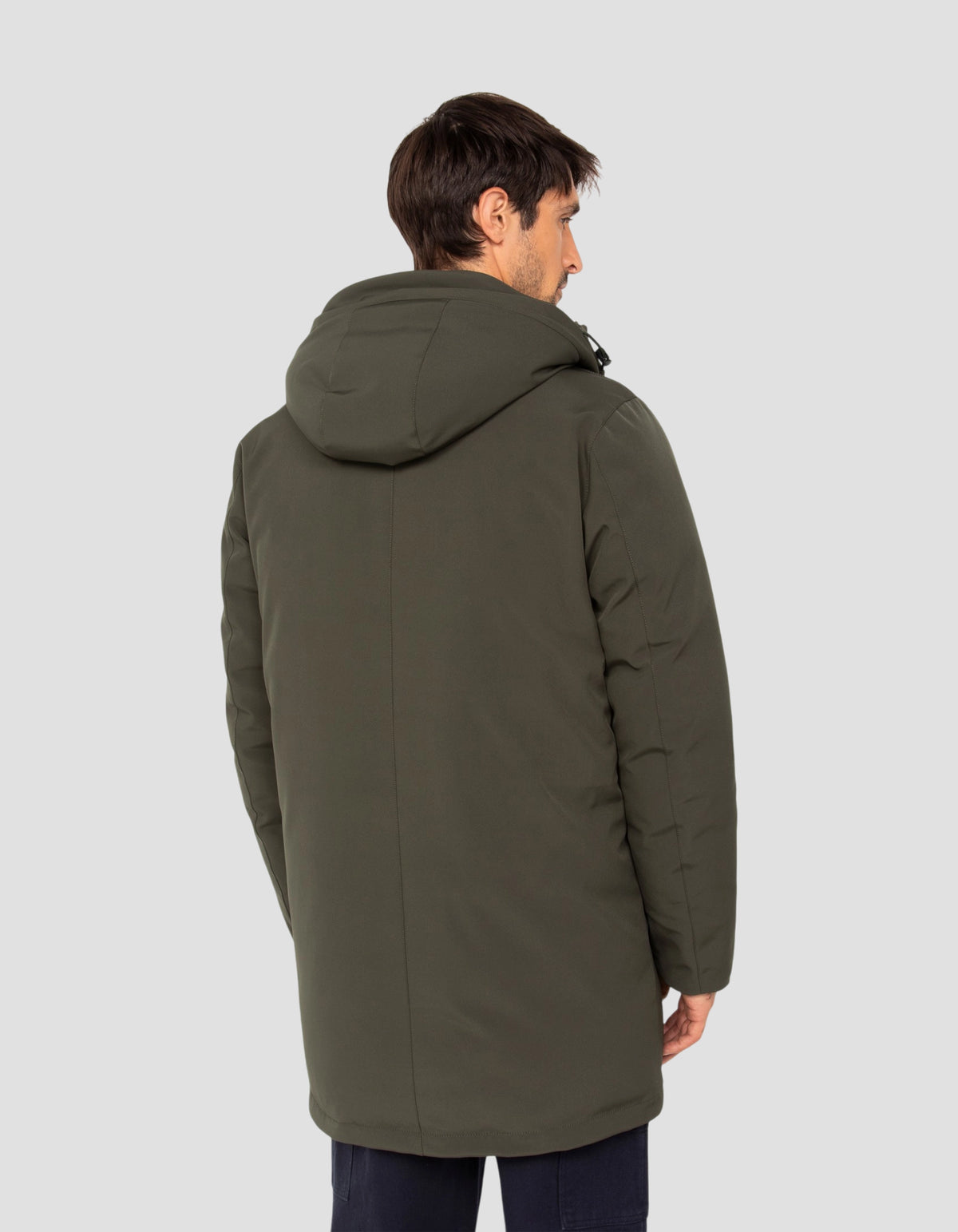 Parka kaki foncé multipoches à capuche-6