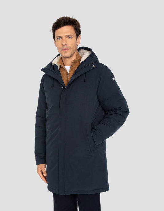 Navy Parka Multipoches mit Hoodies