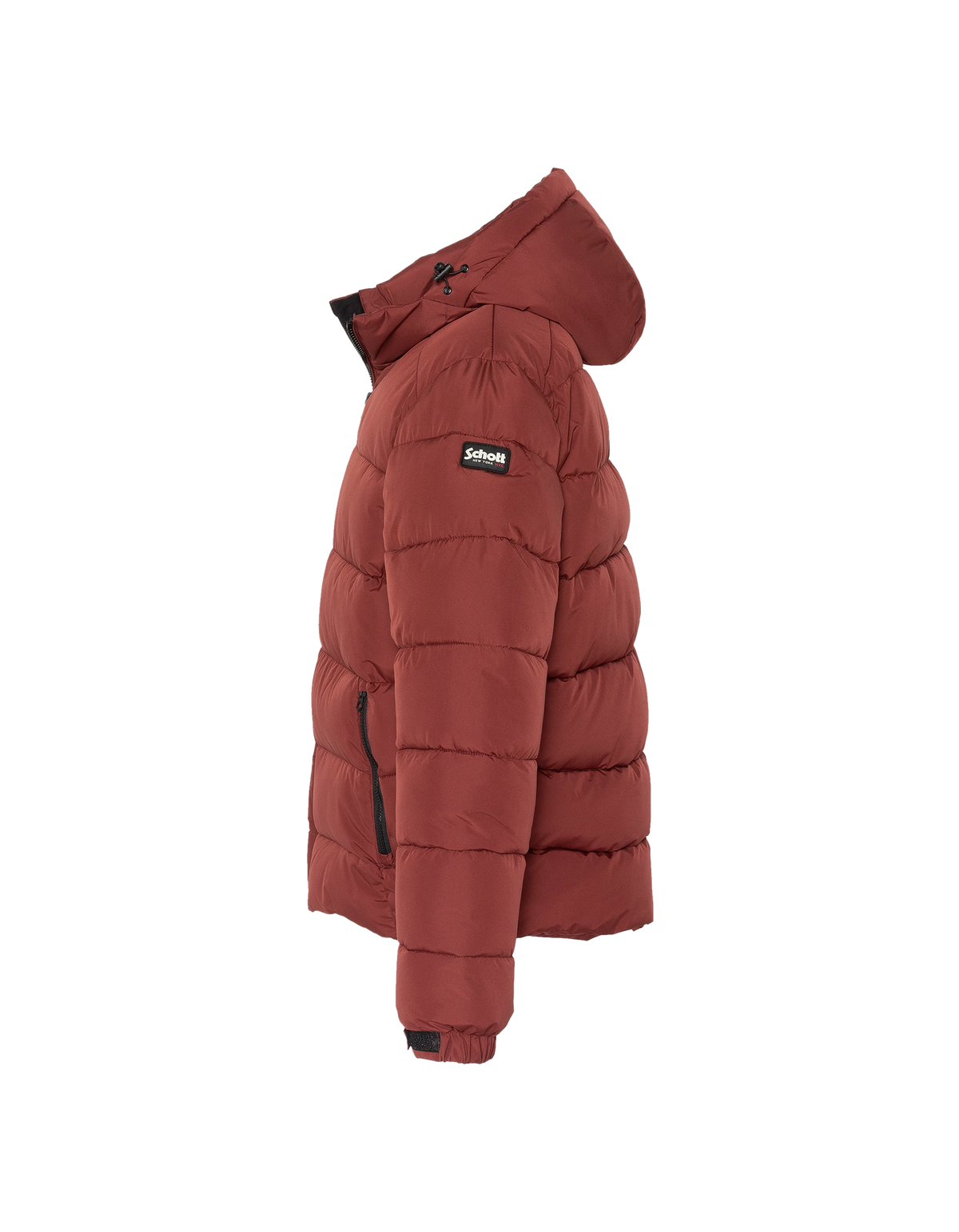 Anorak burdeos con capucha