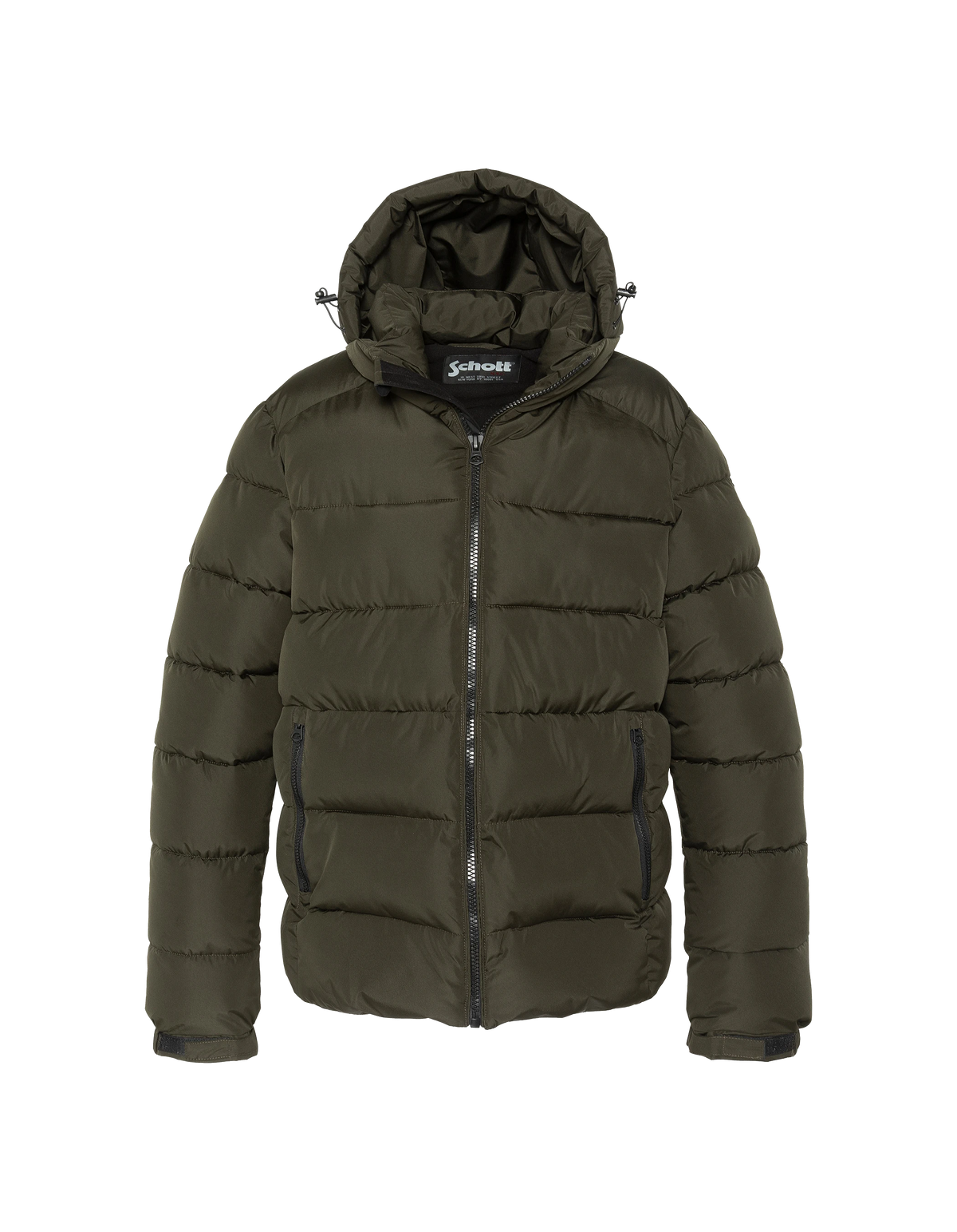 Anorak caqui oscuro con capucha