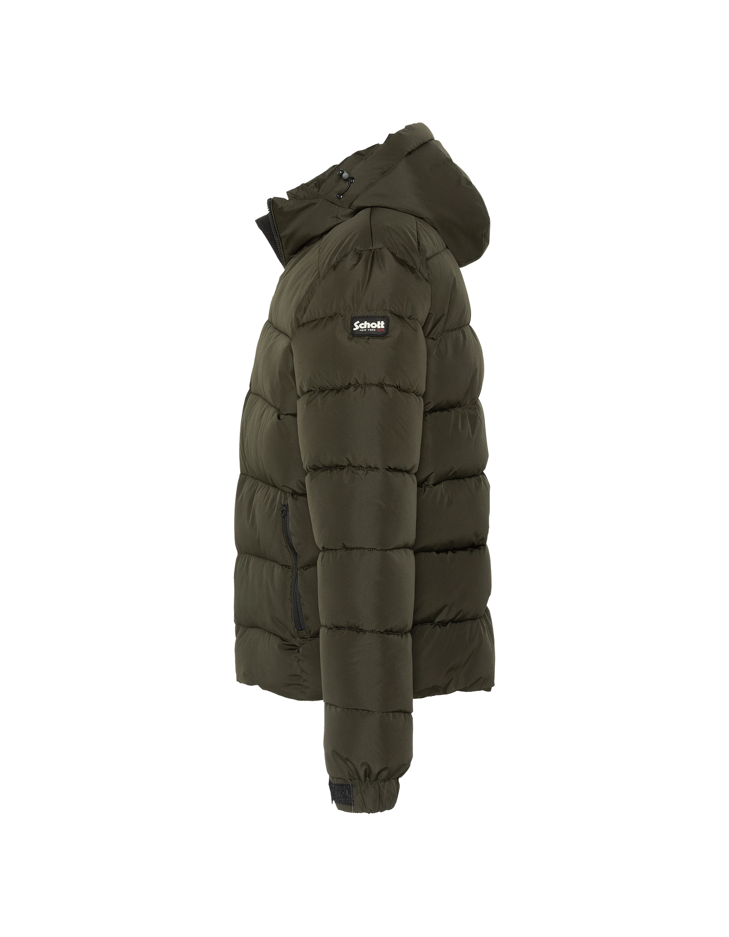 Anorak caqui oscuro con capucha