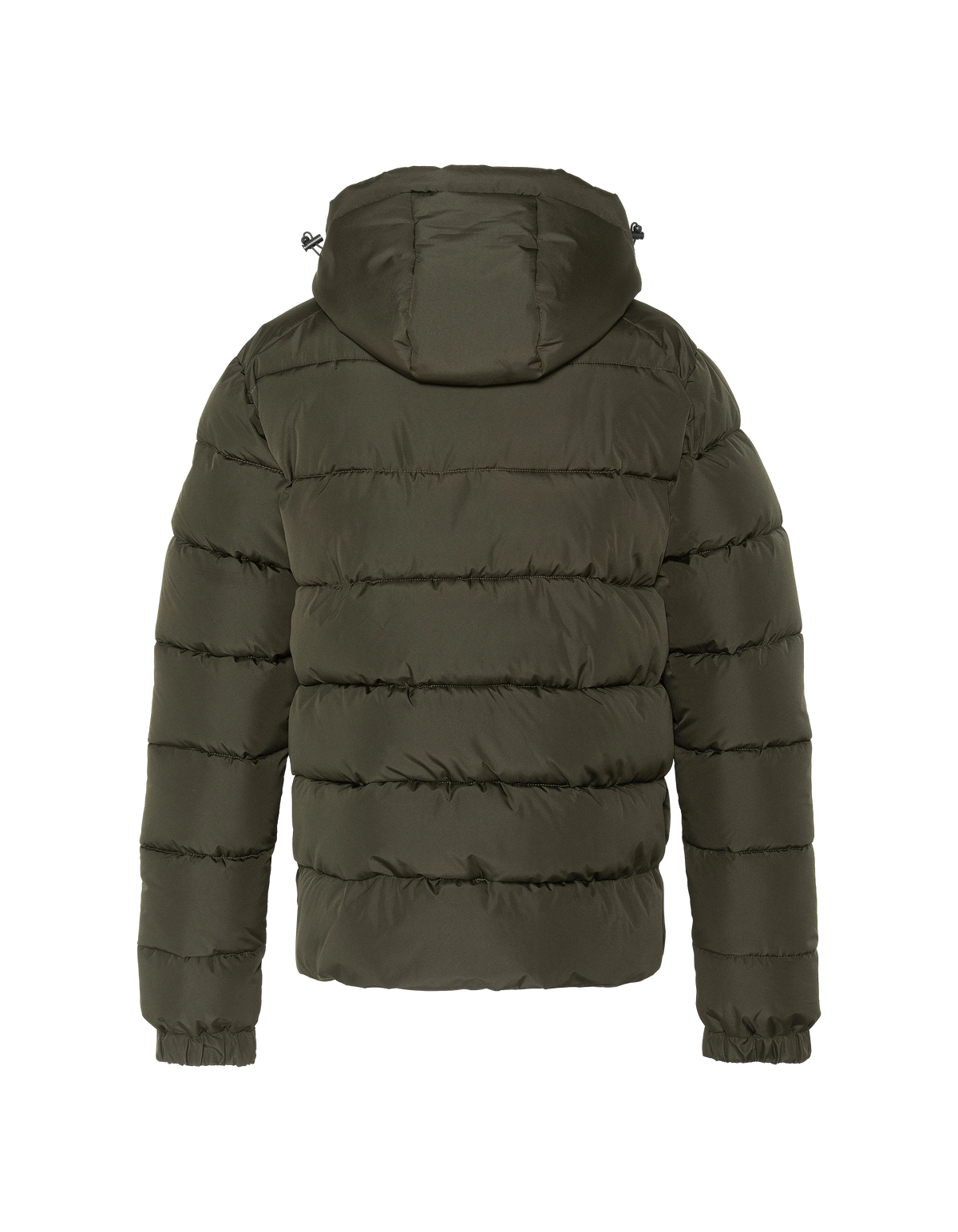Anorak caqui oscuro con capucha