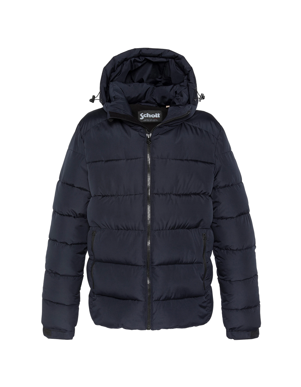 puffer jacket hooded dark navy blue-1