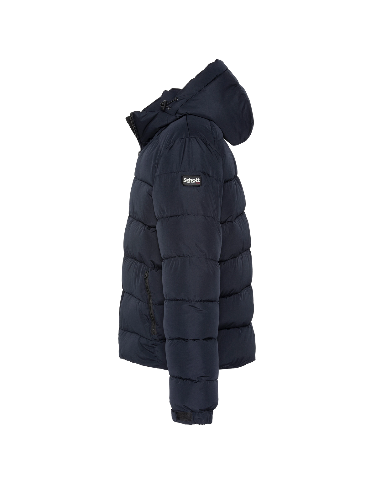 puffer jacket hooded dark navy blue-3