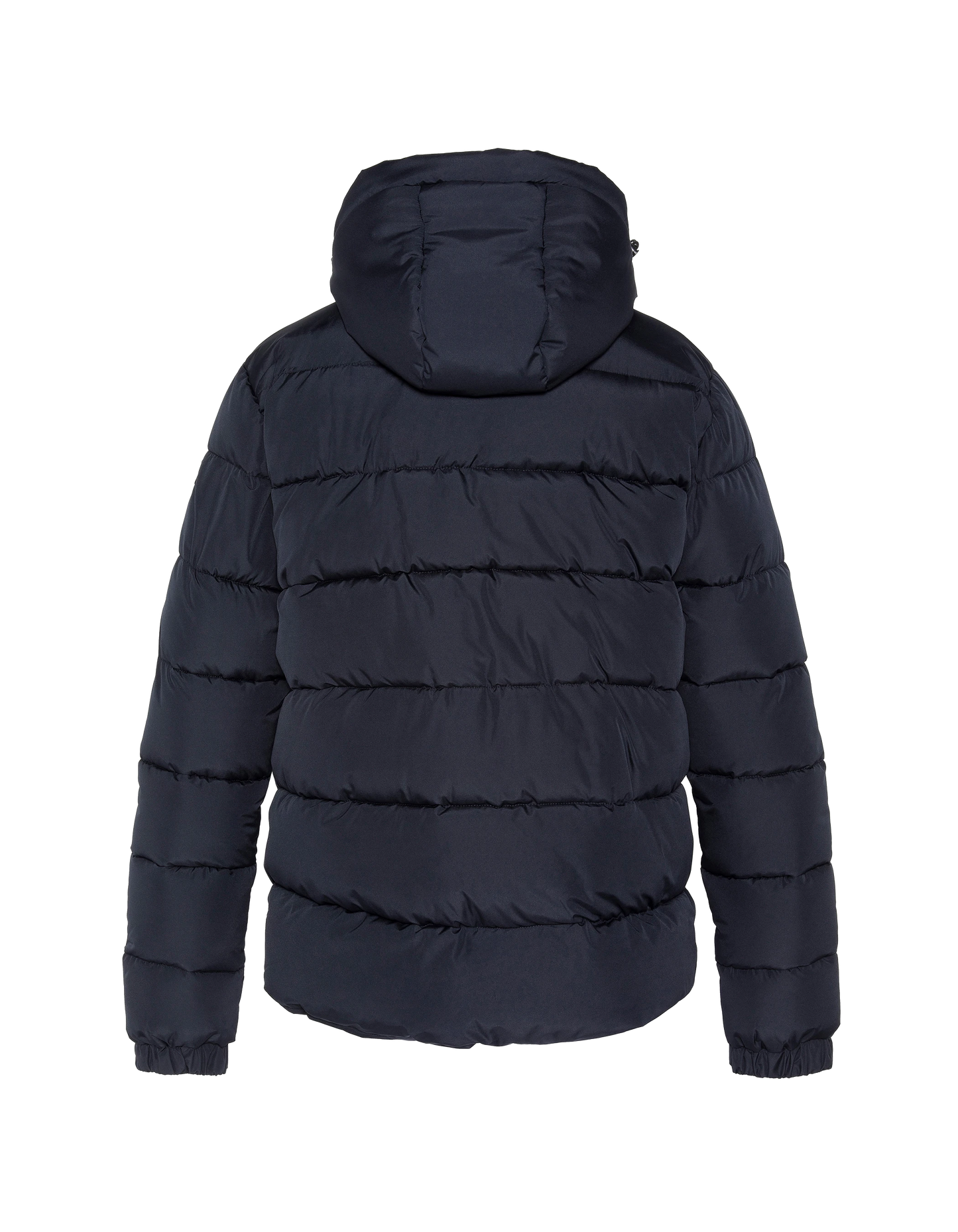 puffer jacket hooded dark navy blue