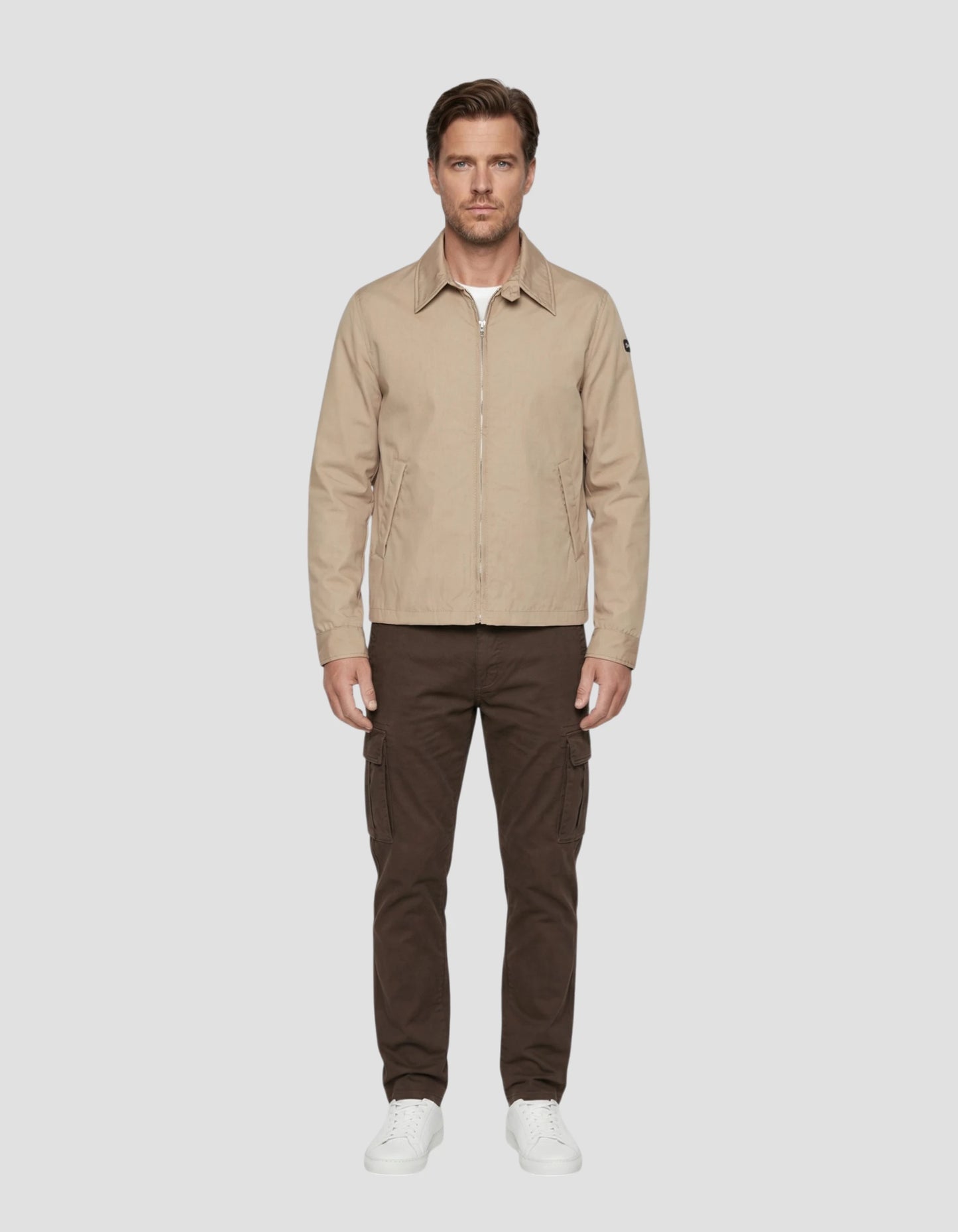 Beige casual jacket
