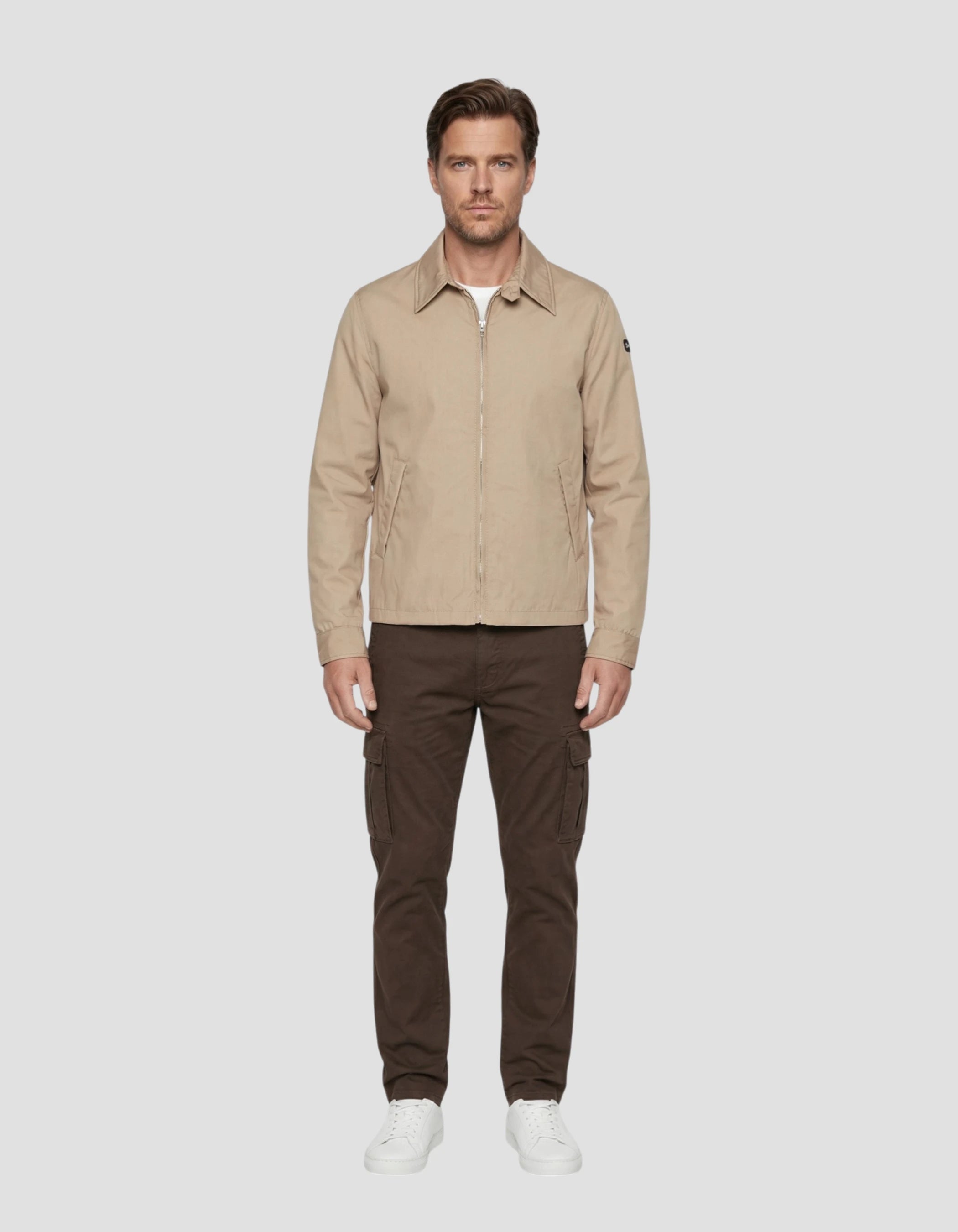 Beige casual jacket-1