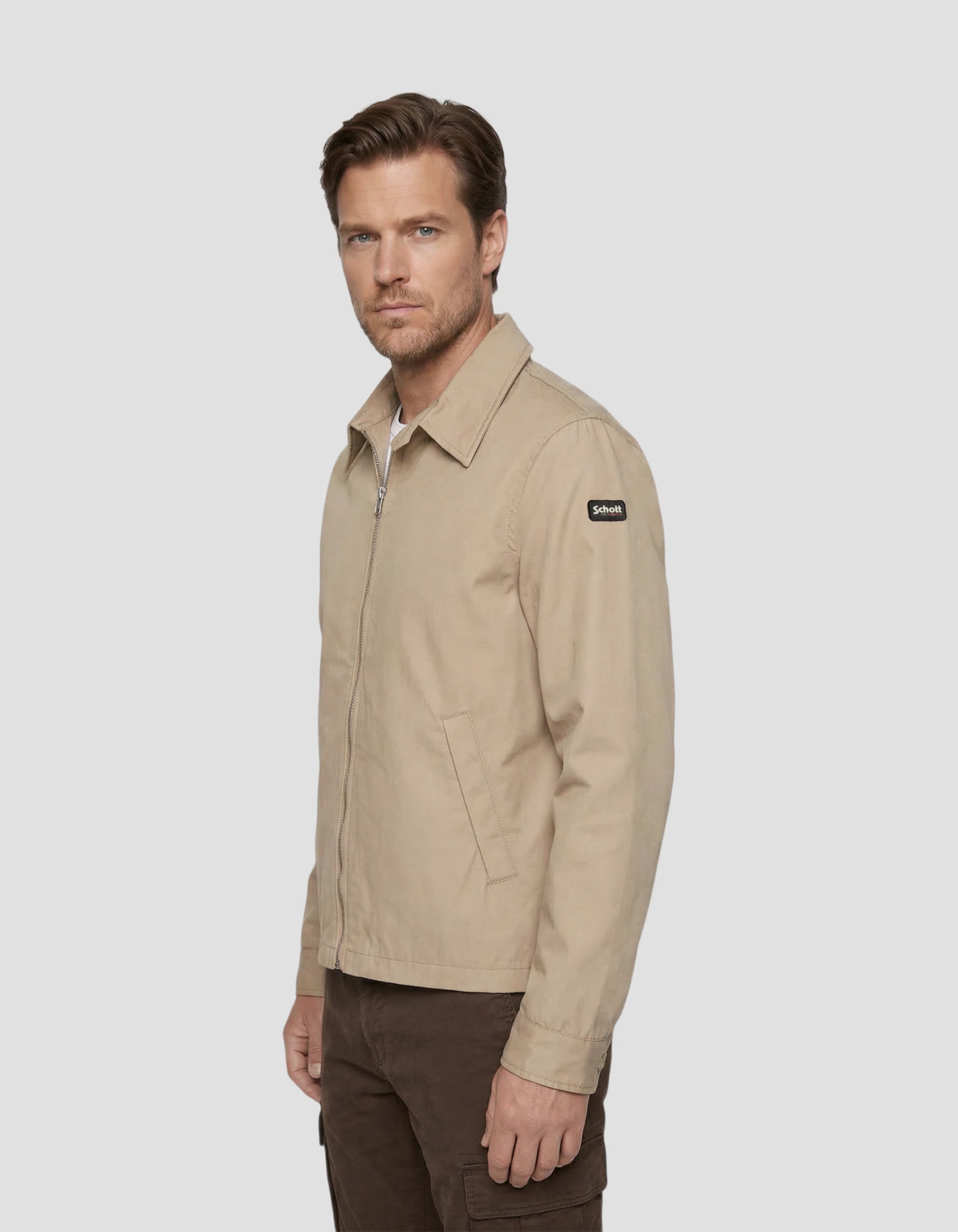 Beige casual jacket-3