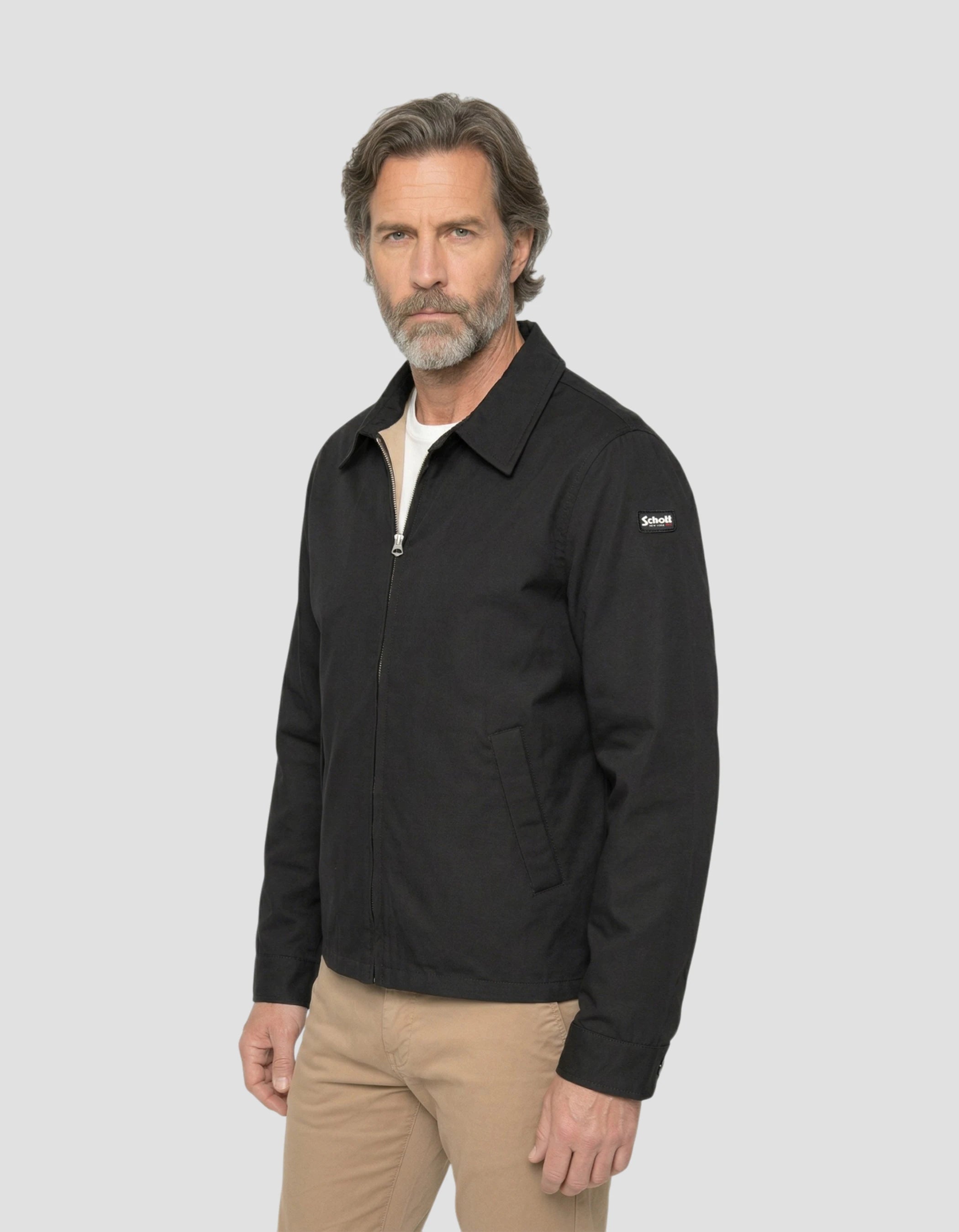 Blouson casual noir-3