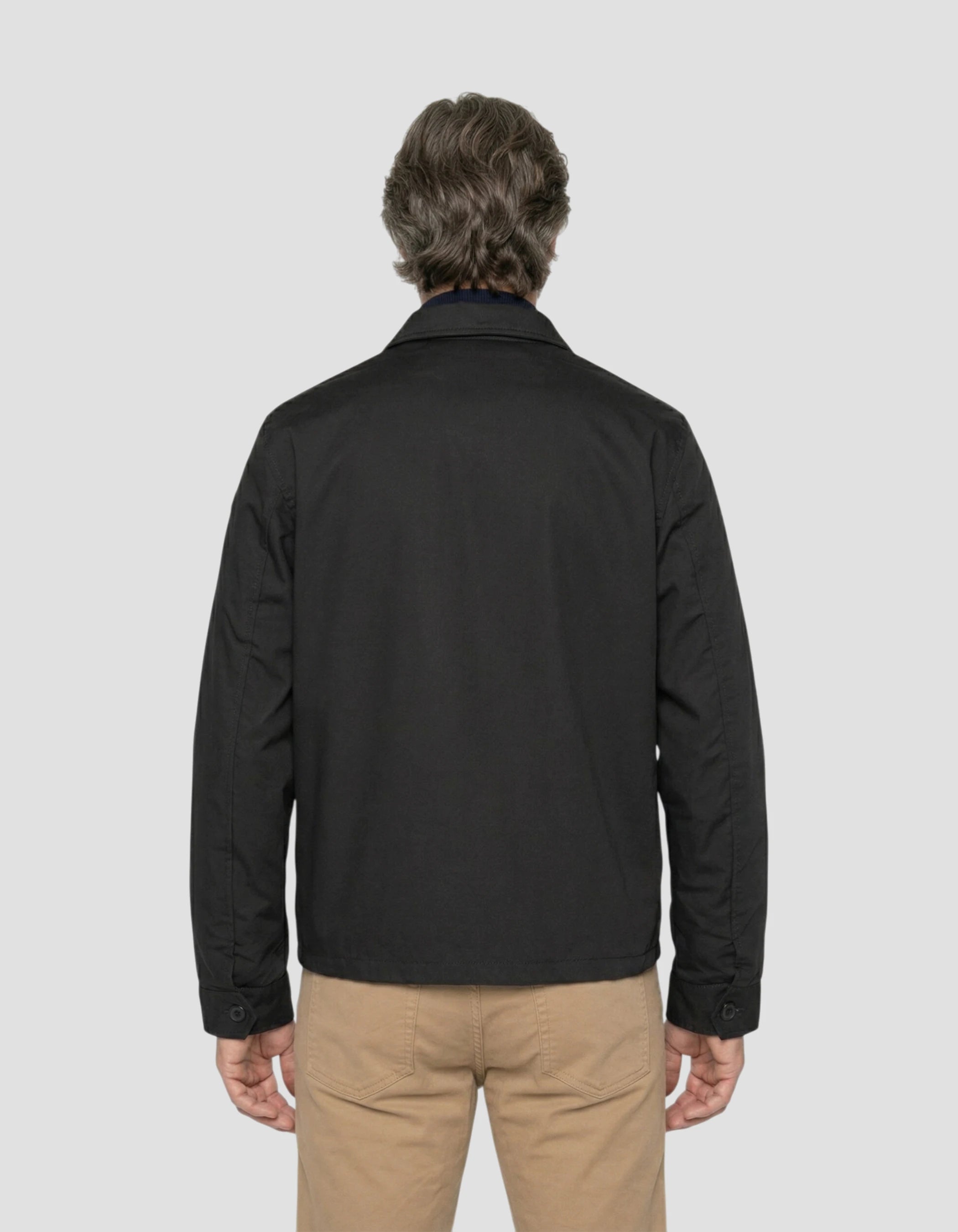 Blouson casual noir-4