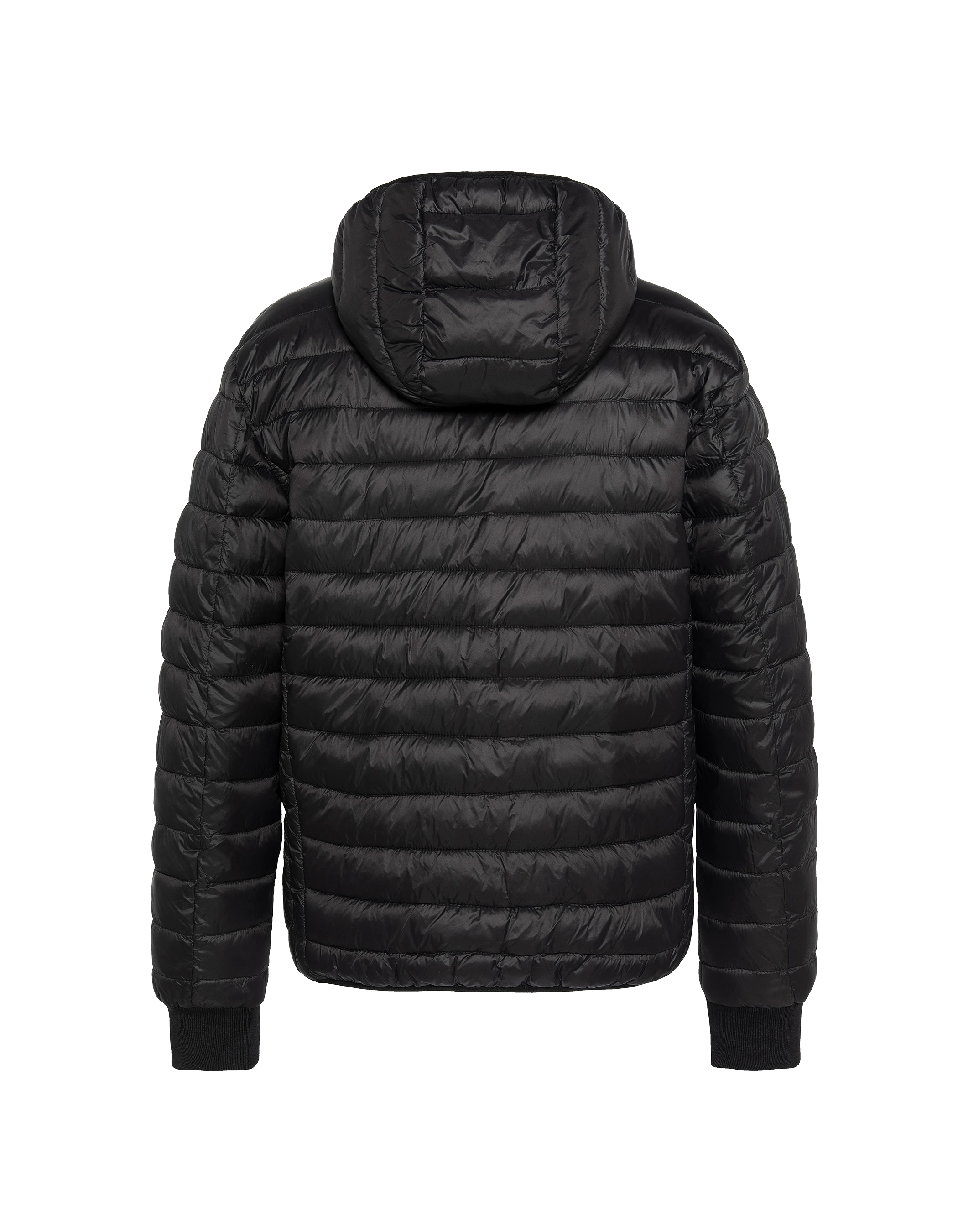 Doudoune noire à capuche doublée fausse fourrure enfant-6