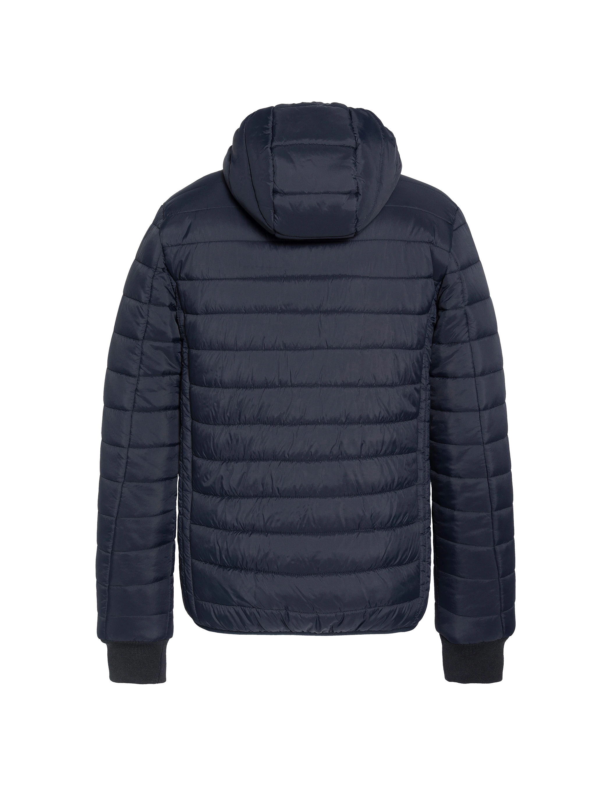 Giacca blu navy con doppia pelliccia doppia pelliccia-6