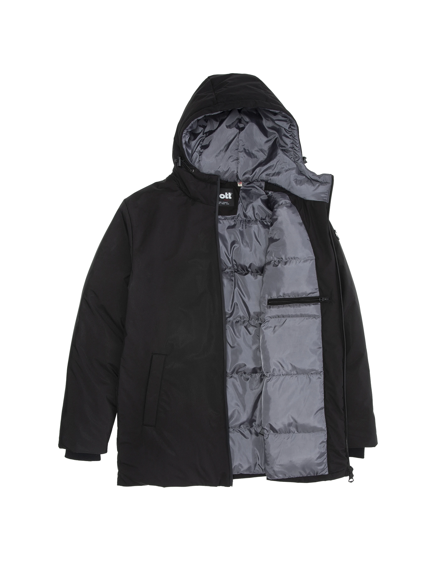 Parka noire longue