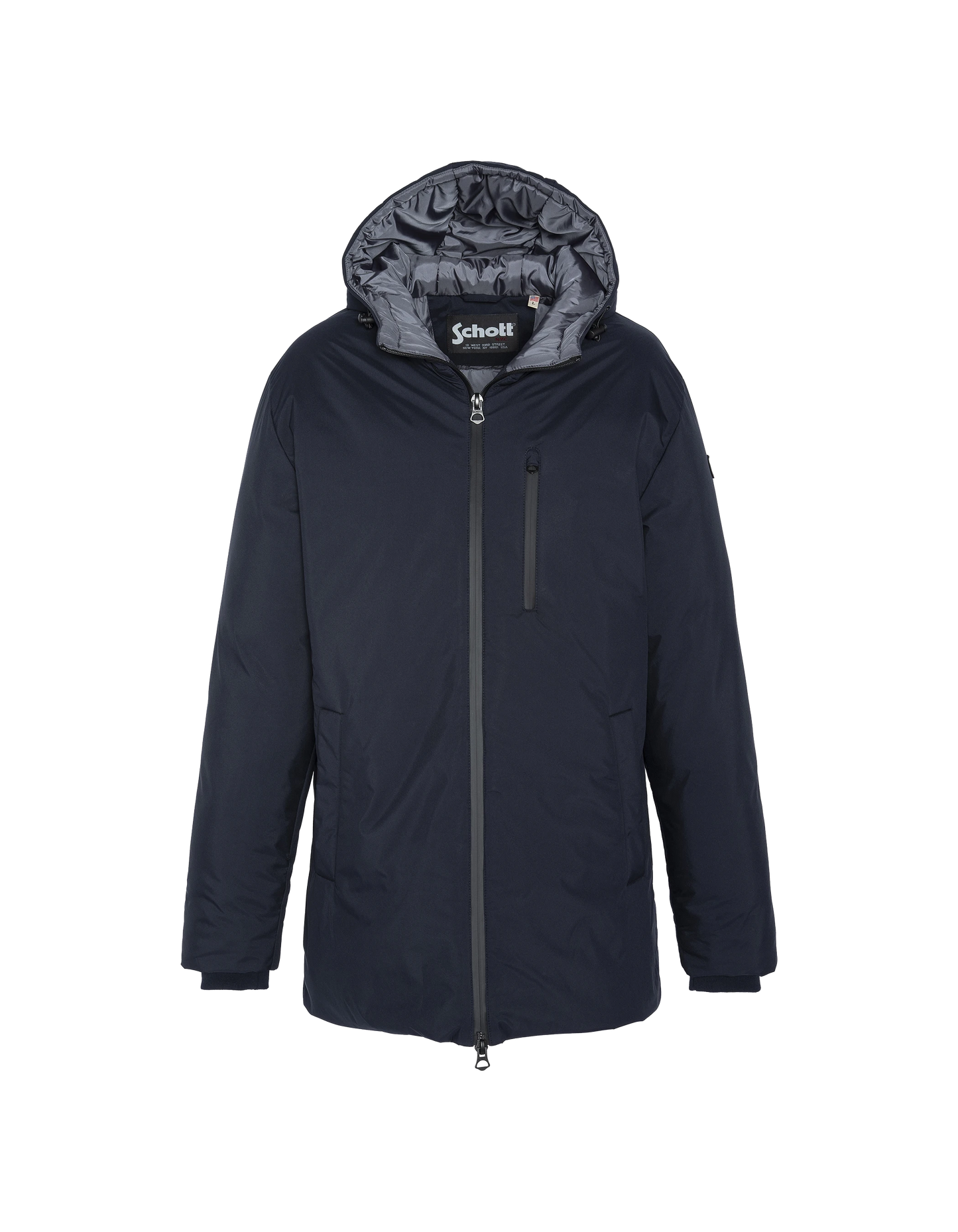 Long Navy Blue Parka