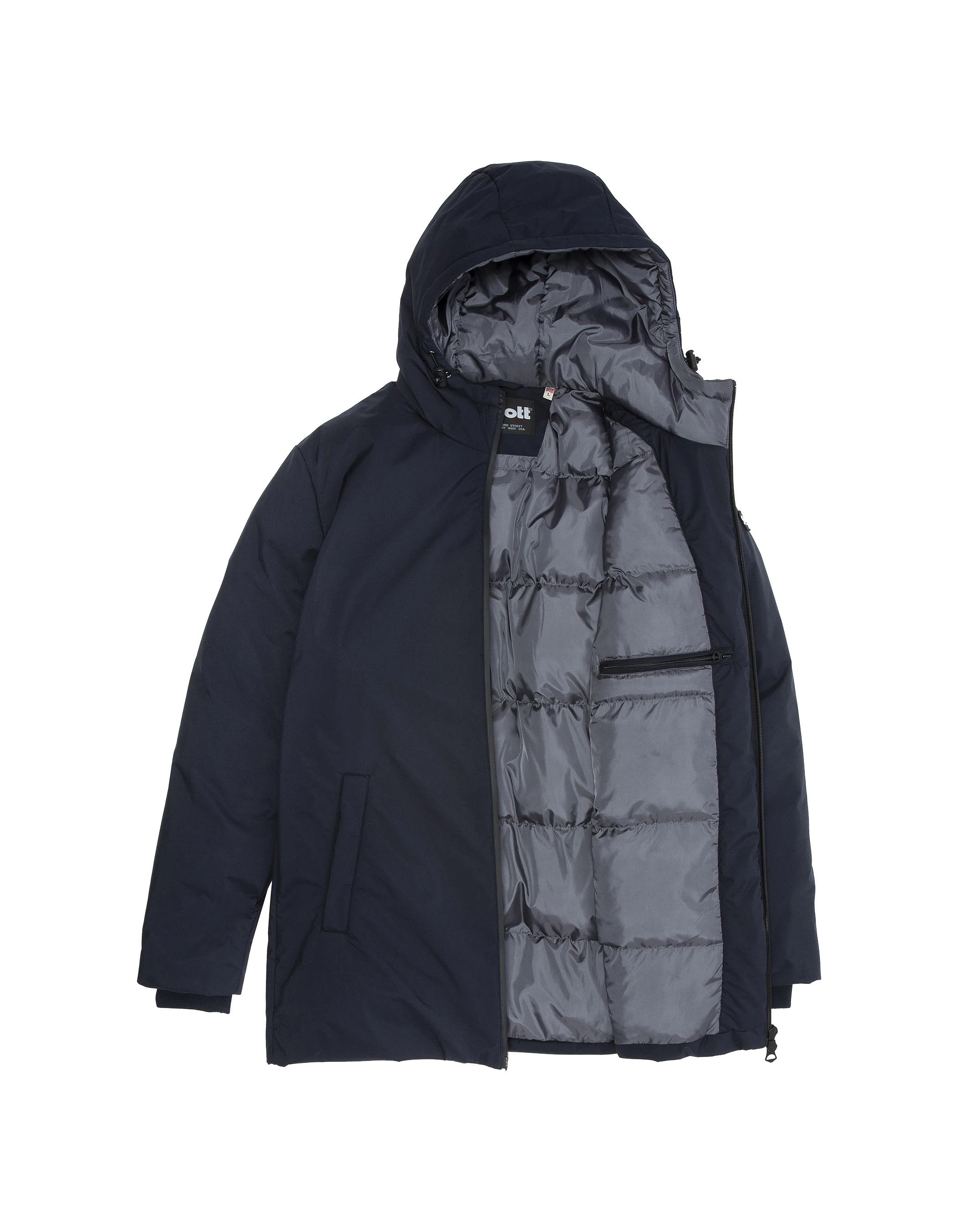 Long Navy Blue Parka-5