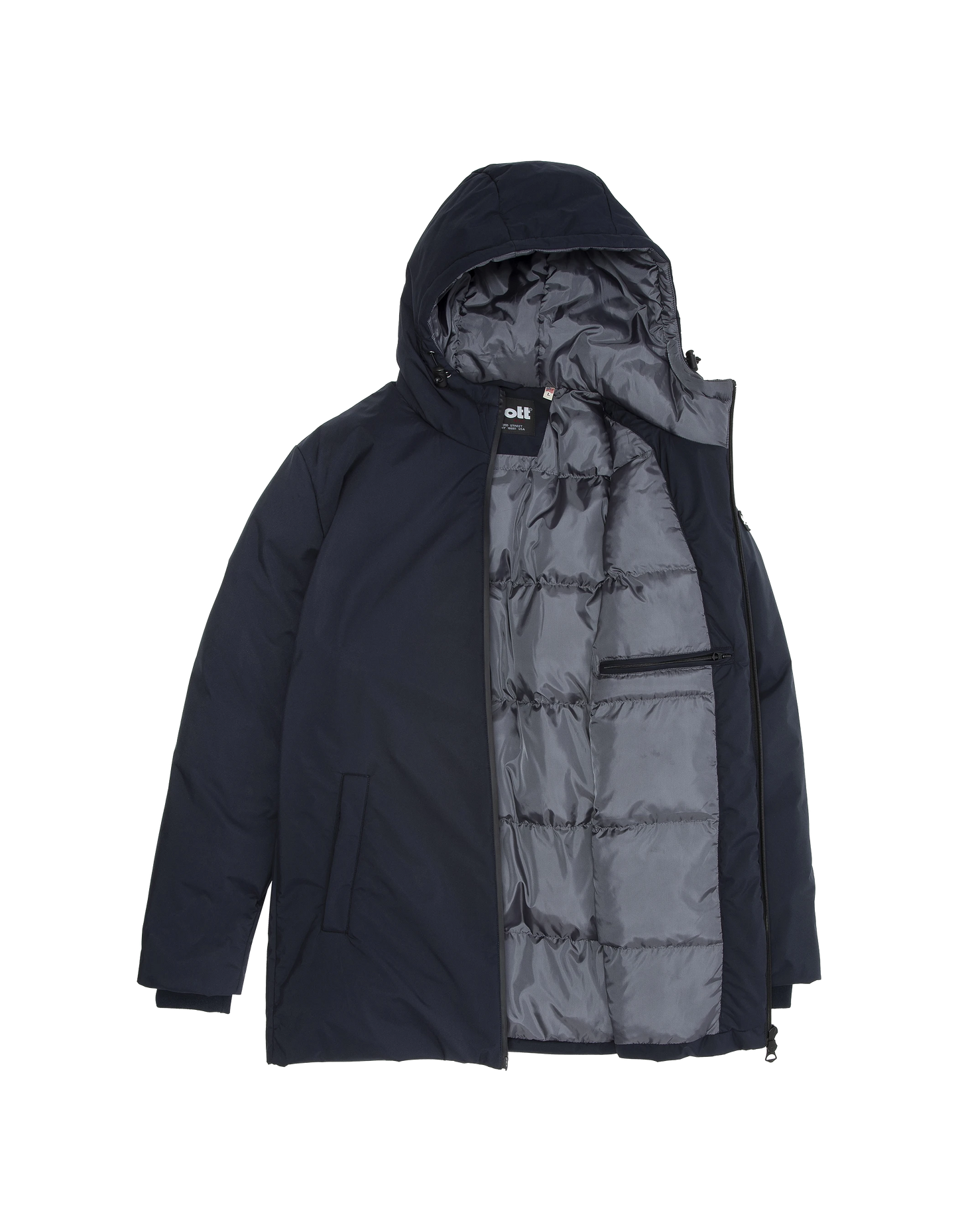 Parka bleu marine longue