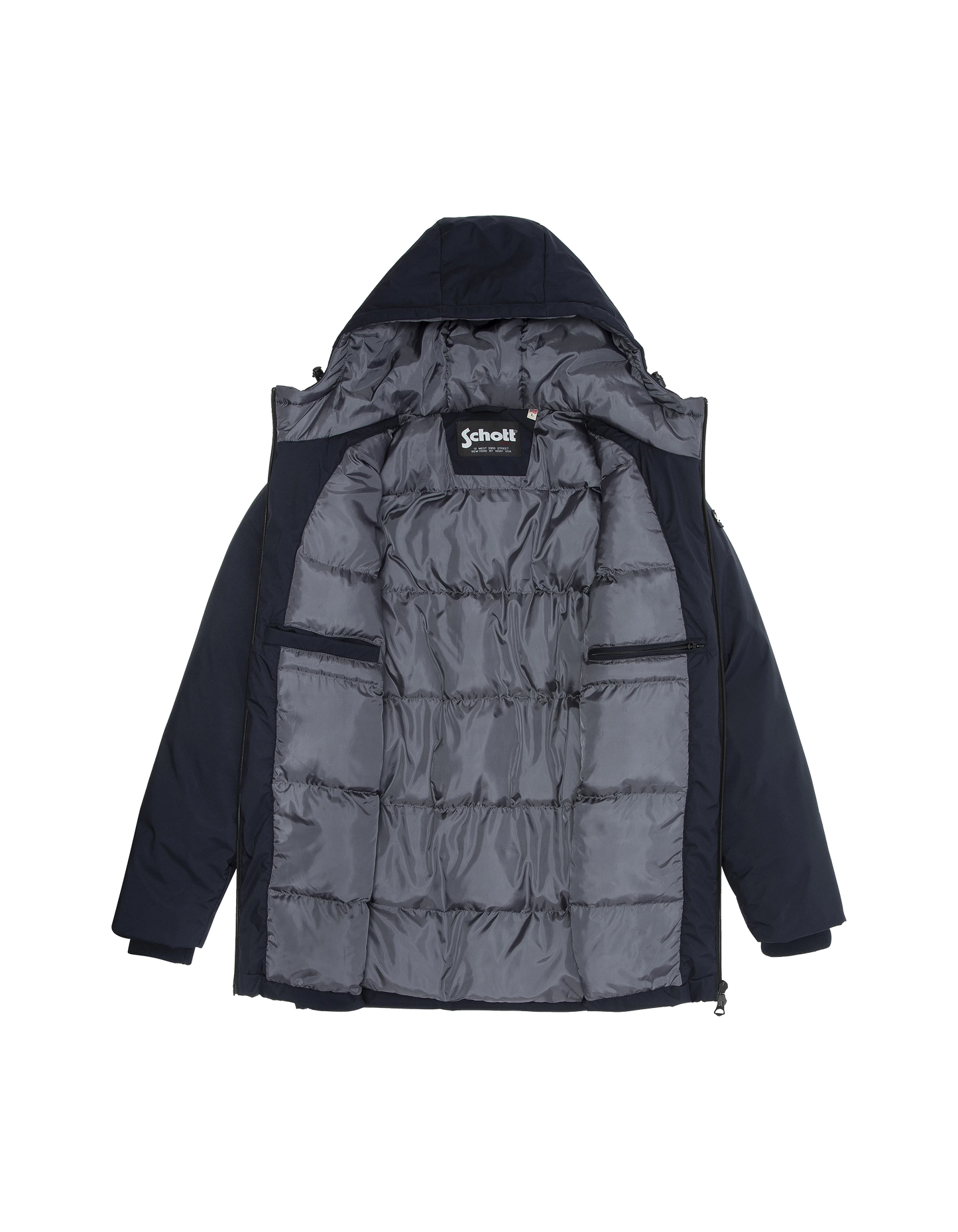 Long Navy Blue Parka