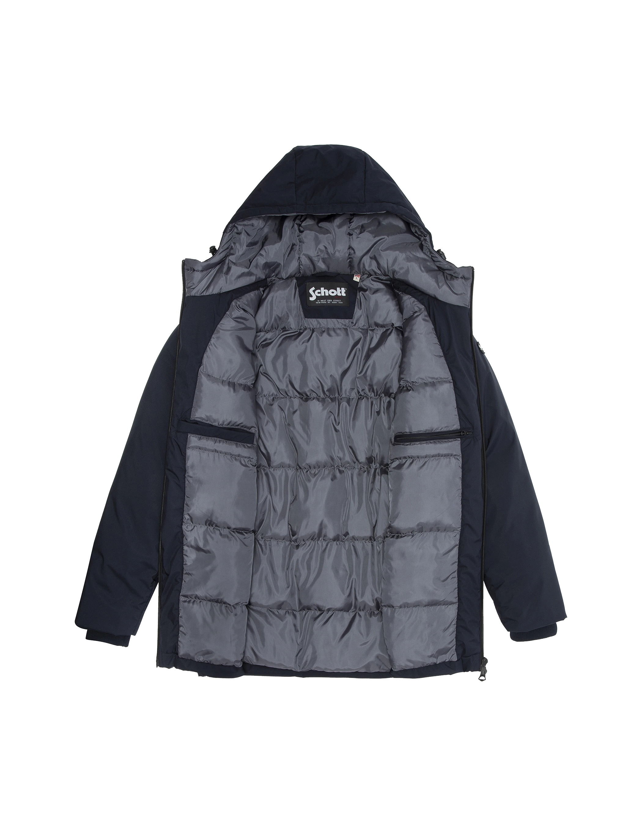 Long Navy Blue Parka-6