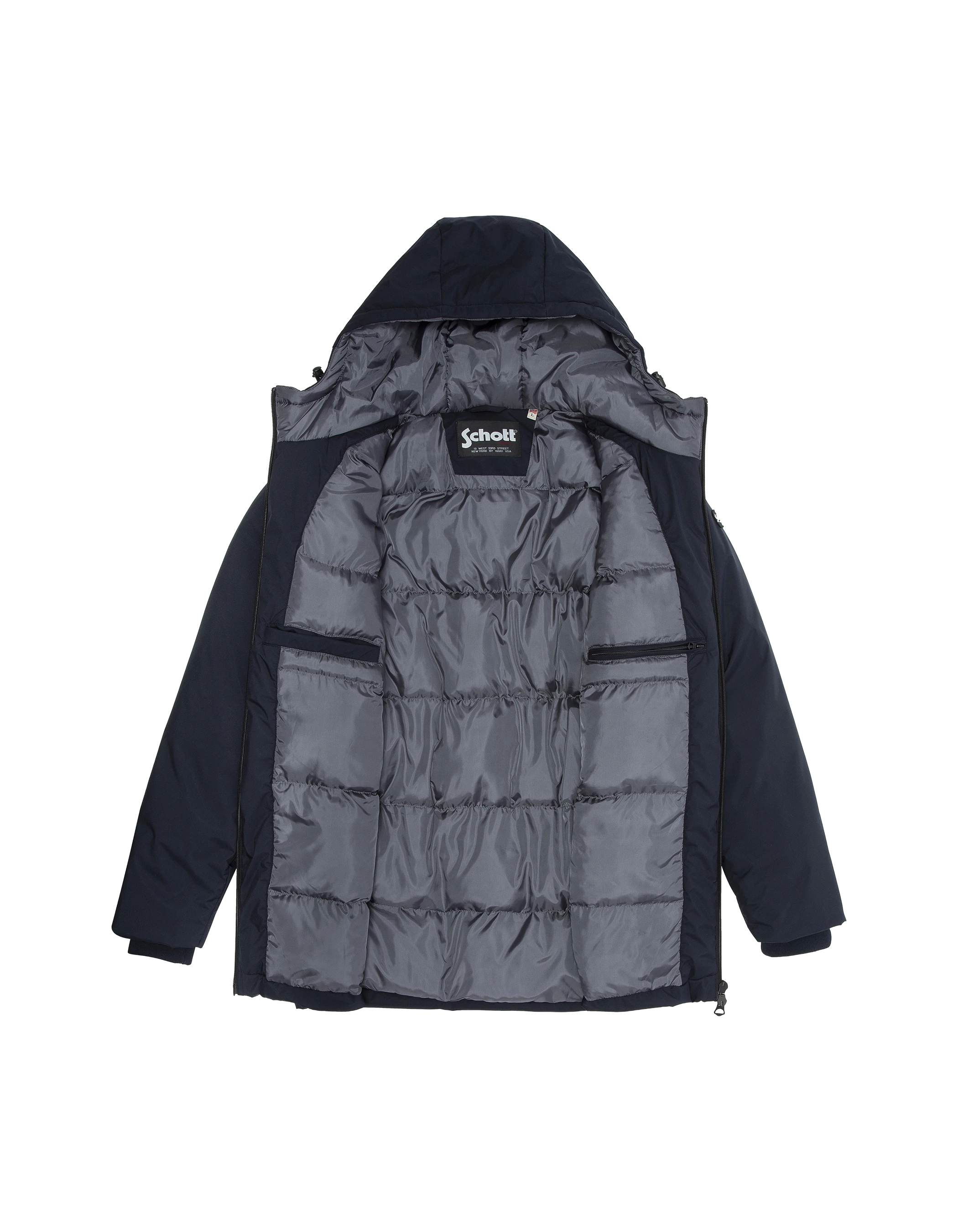 Parka bleu marine longue-6