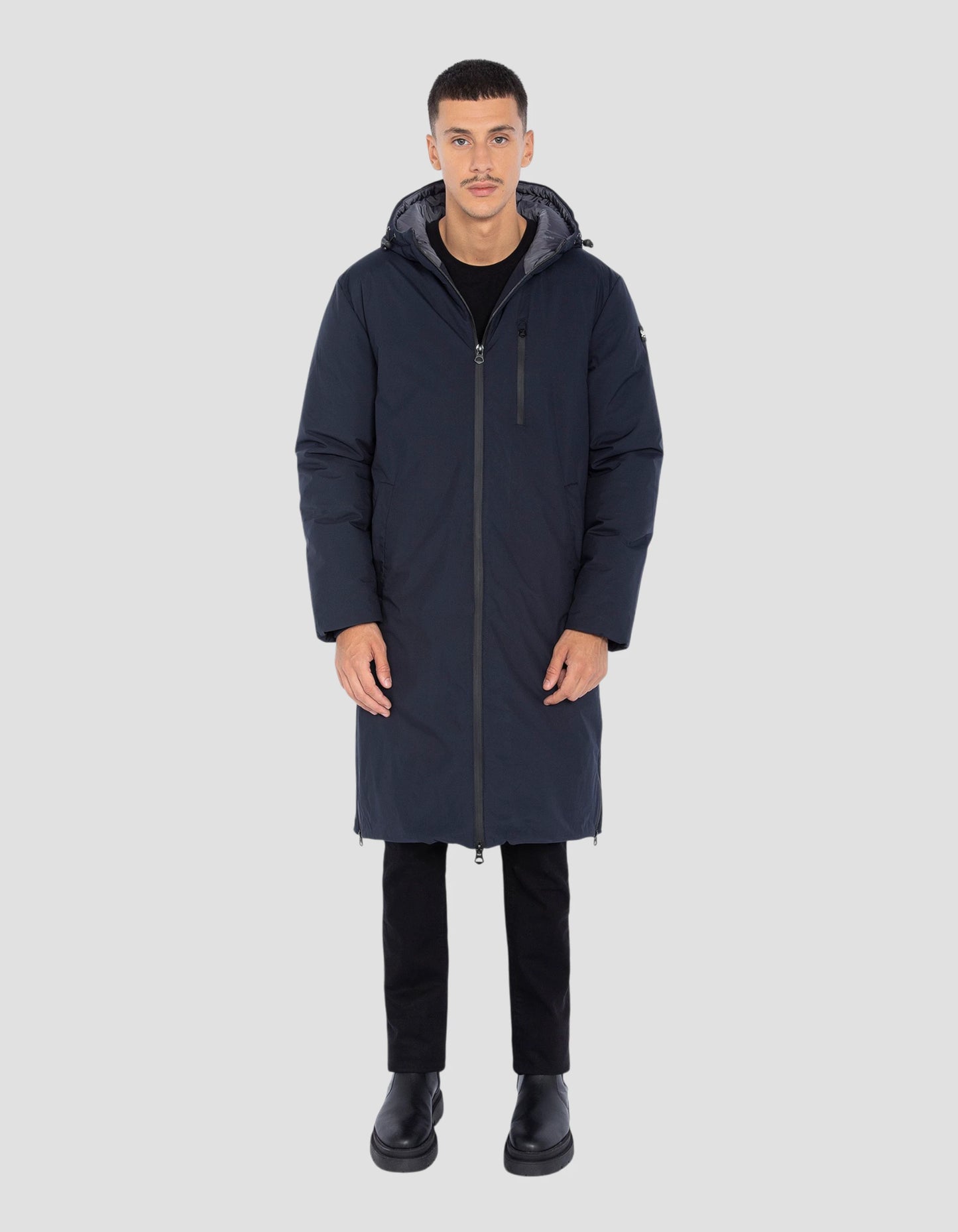 Parka blu navy extra lungo
