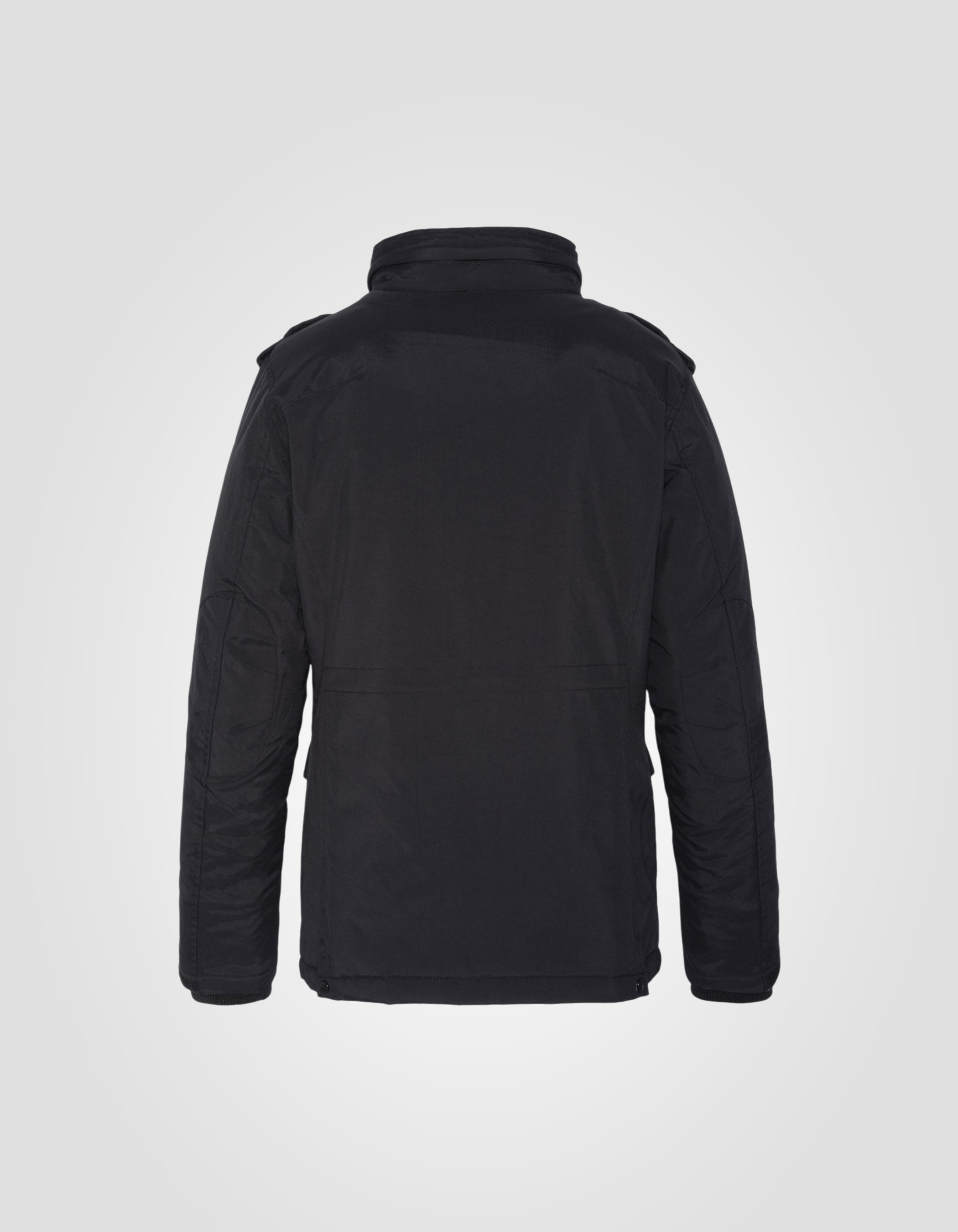 Multipoche schwarze Armeejacke, abnehmbar, große Größe-2