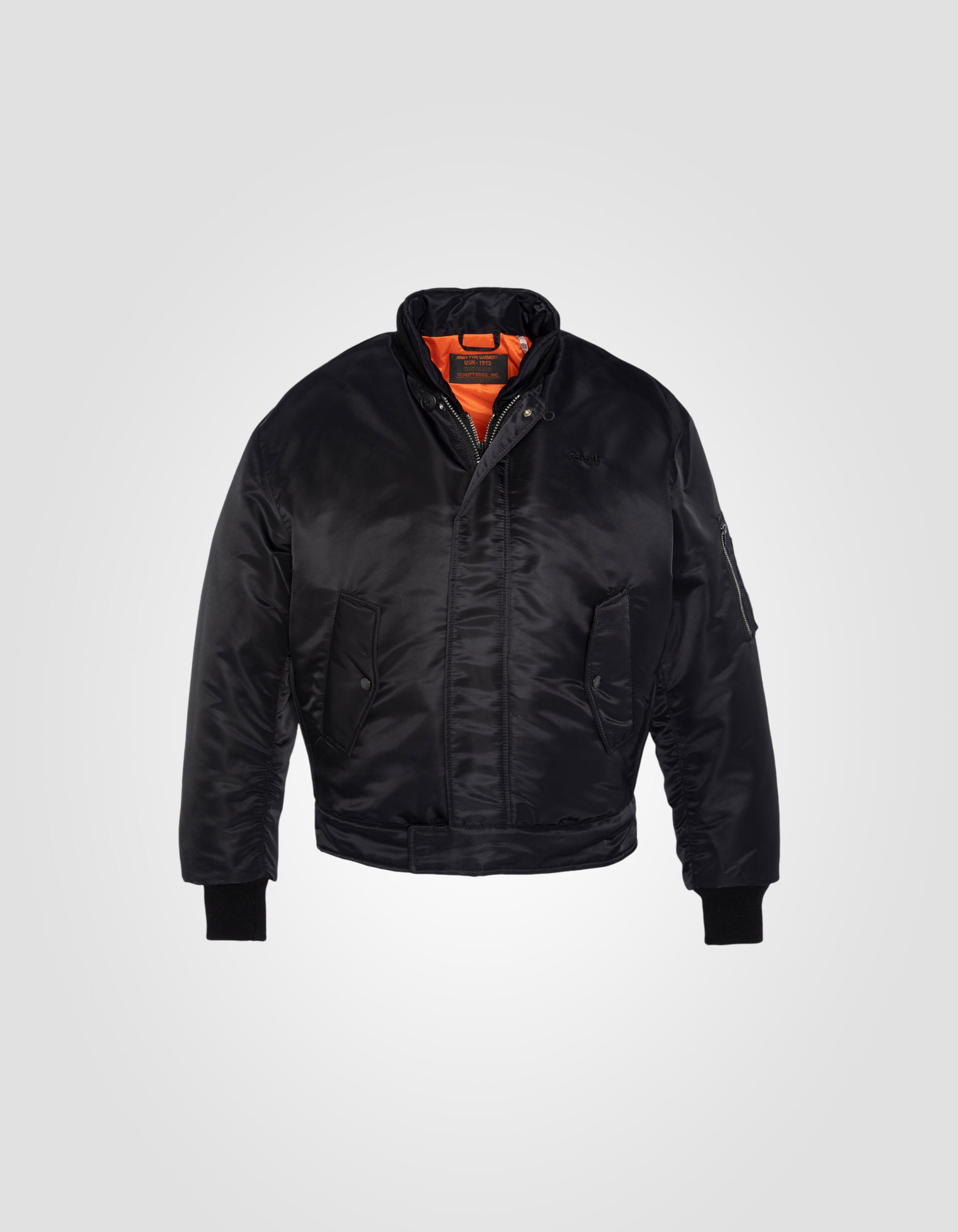 Bomber flyer 90's black, removable jacket, recycled nylon