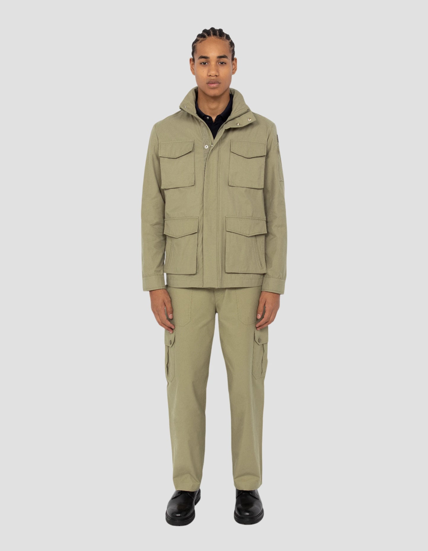 Veste de combat multipoches kaki clair