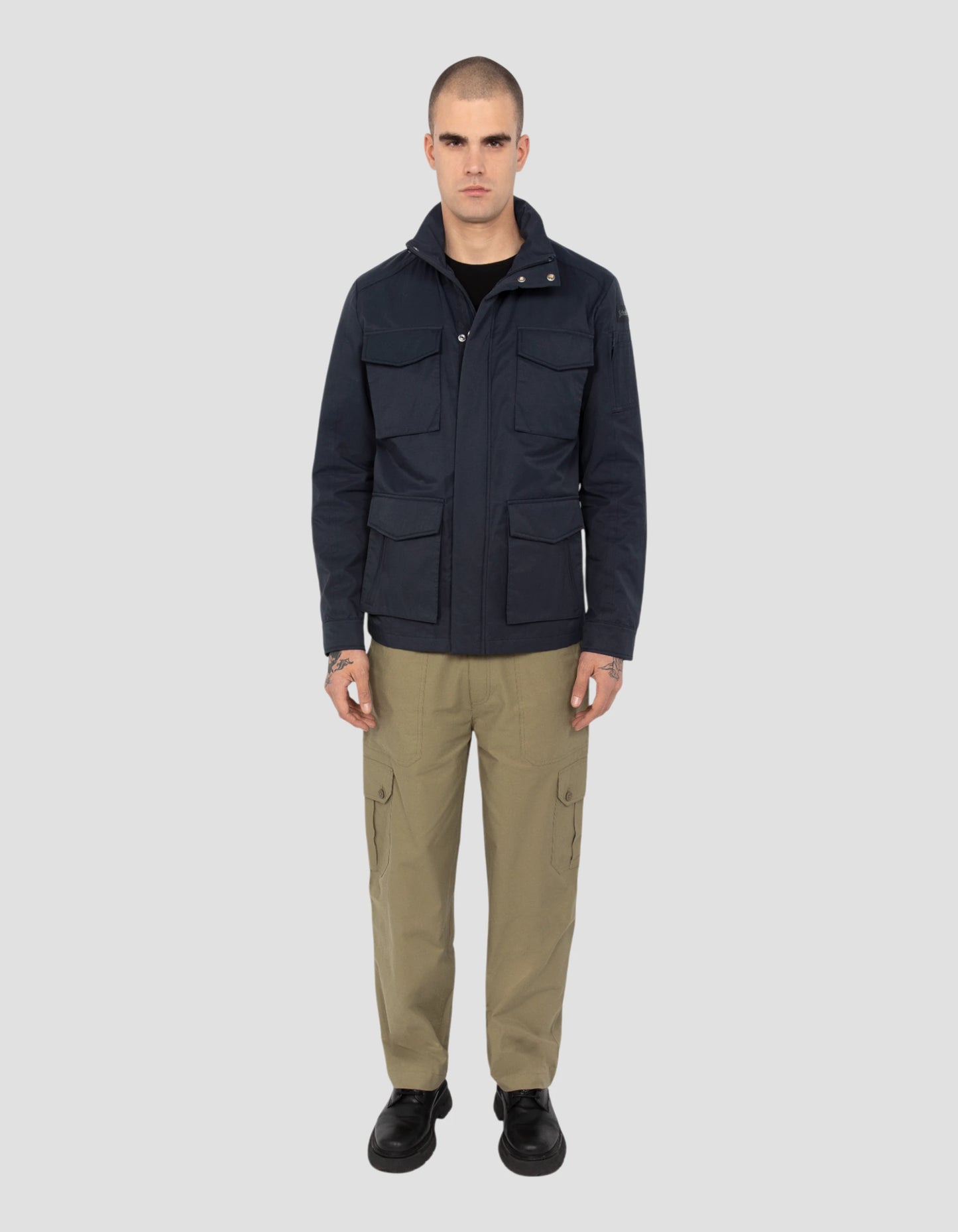 Veste de combat multipoches bleu marine