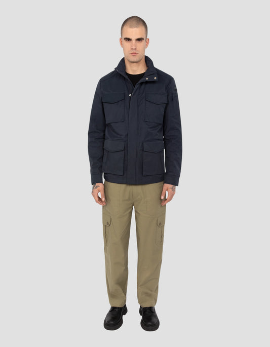 Multi-pocket field navy jacket