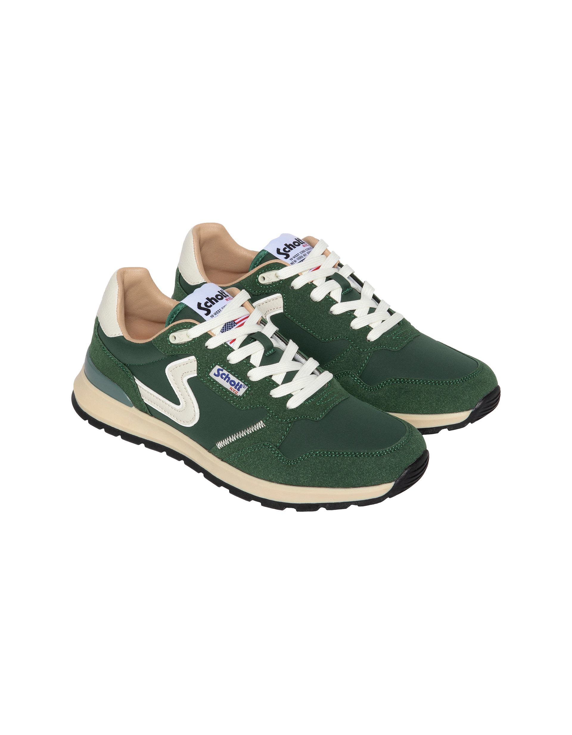 Baskets basses DORIAN vertes FTDORIAN Schott NYC®