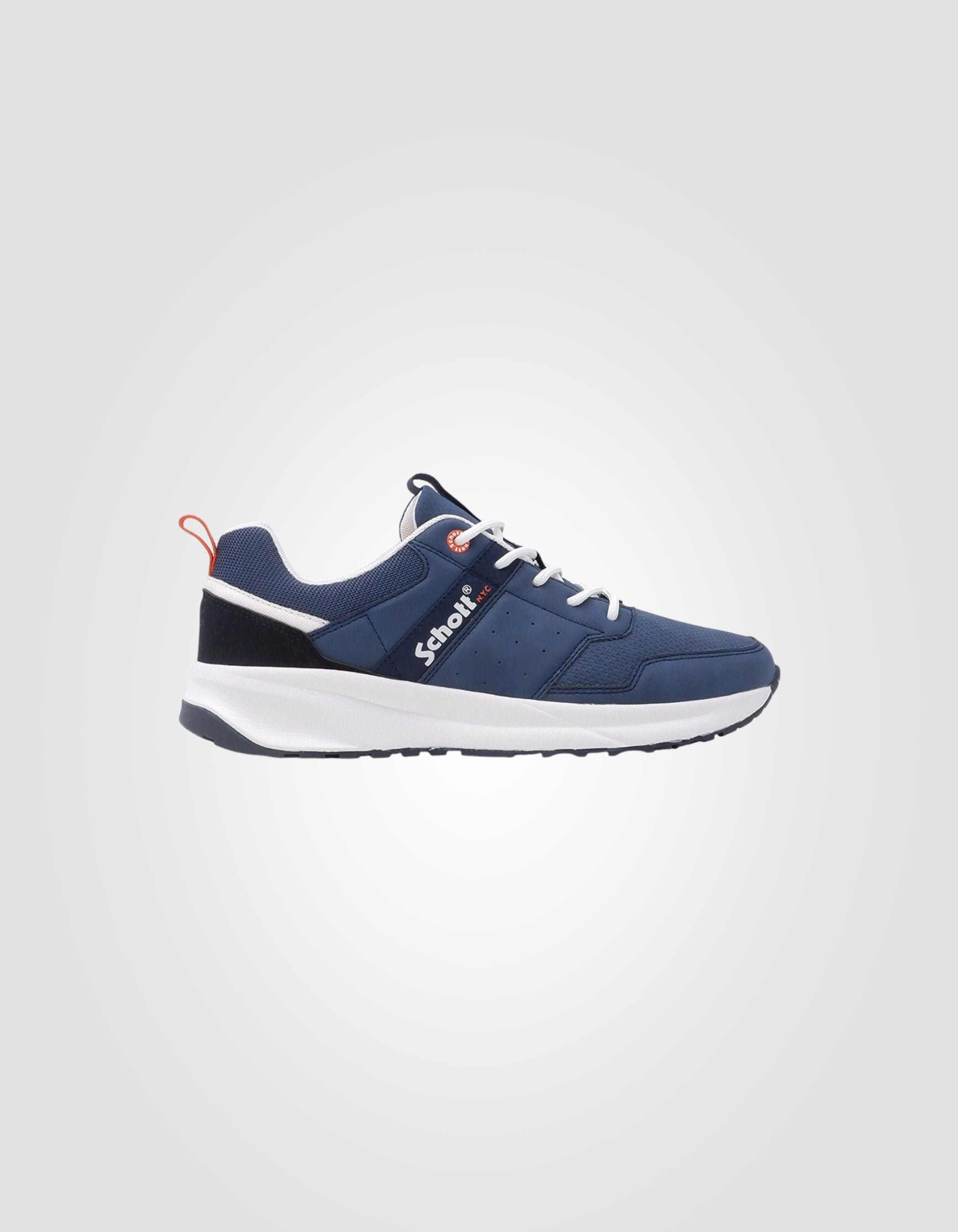 Navy blue sneakers with laces-3
