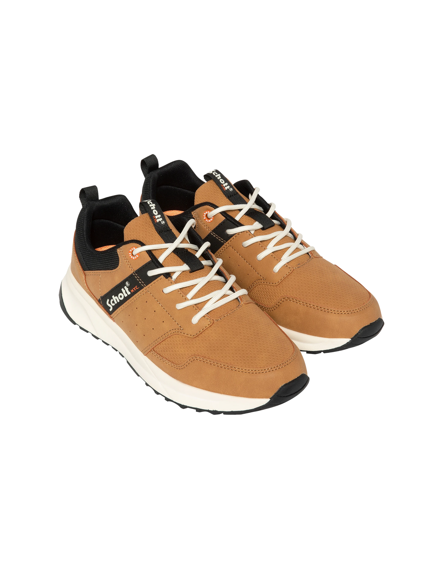 Brown lace -up sneakers