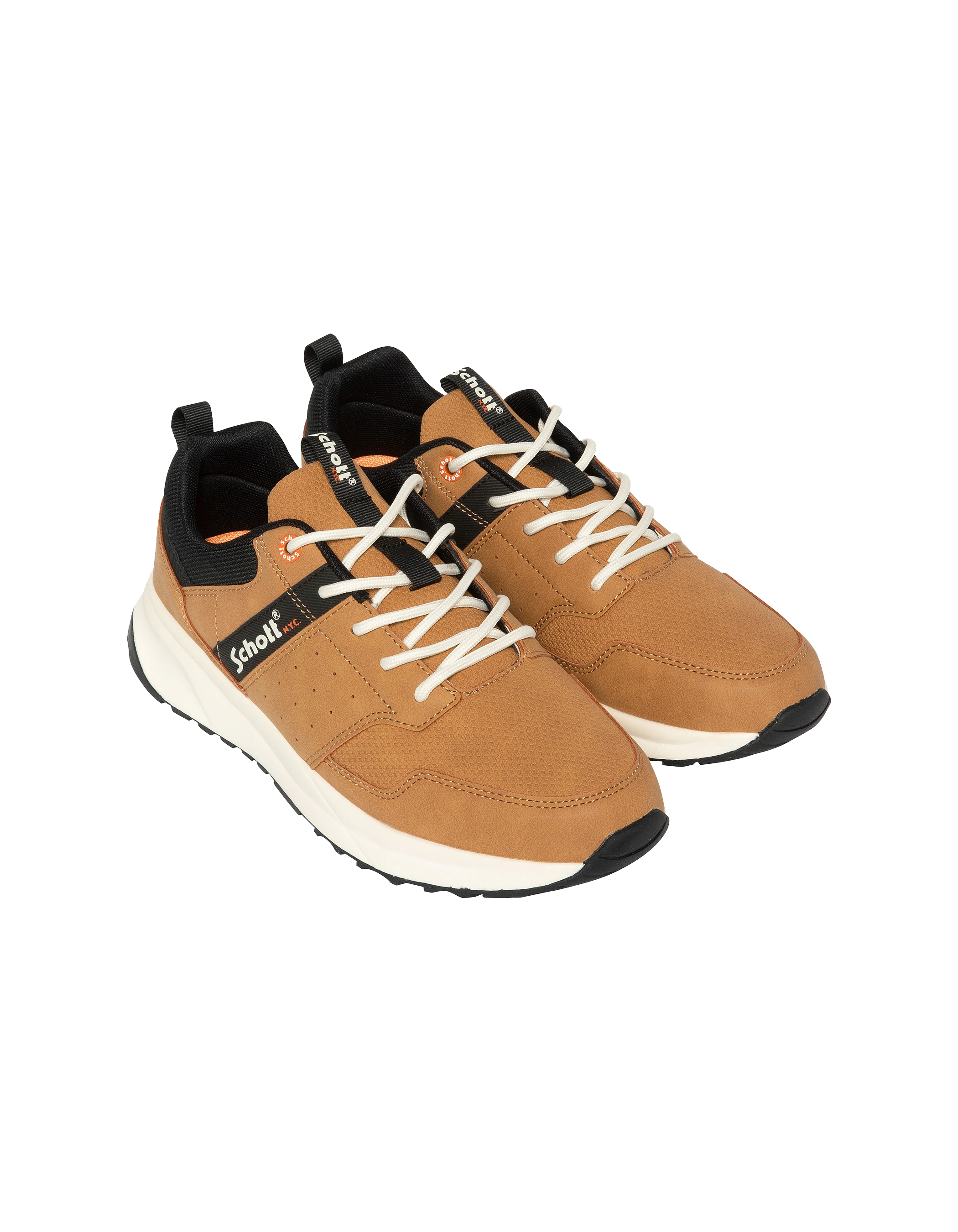 Brown lace -up sneakers-1
