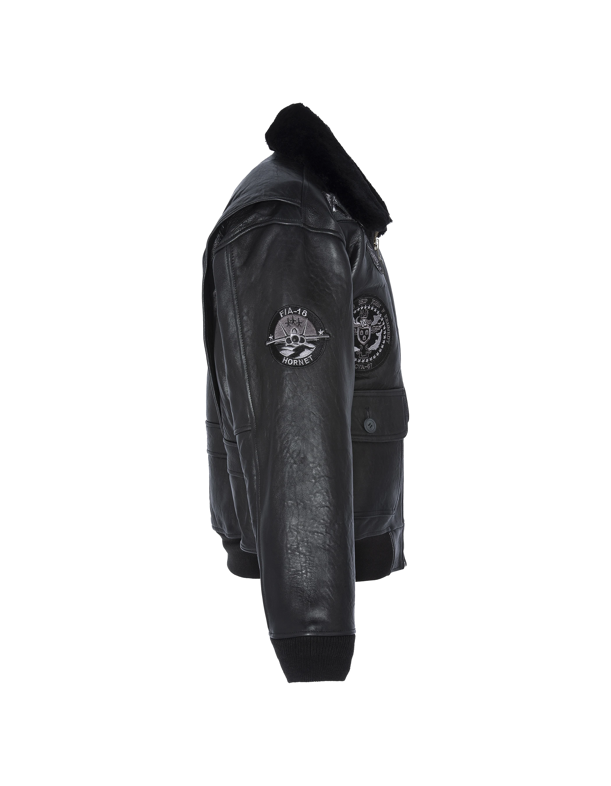 Blouson aviateur G-1 "Wings of Gold" noir, mythique USA-4