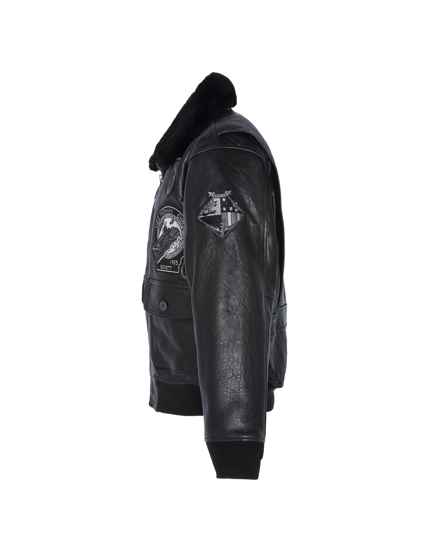 Blouson aviateur G-1 "Wings of Gold" noir, mythique USA