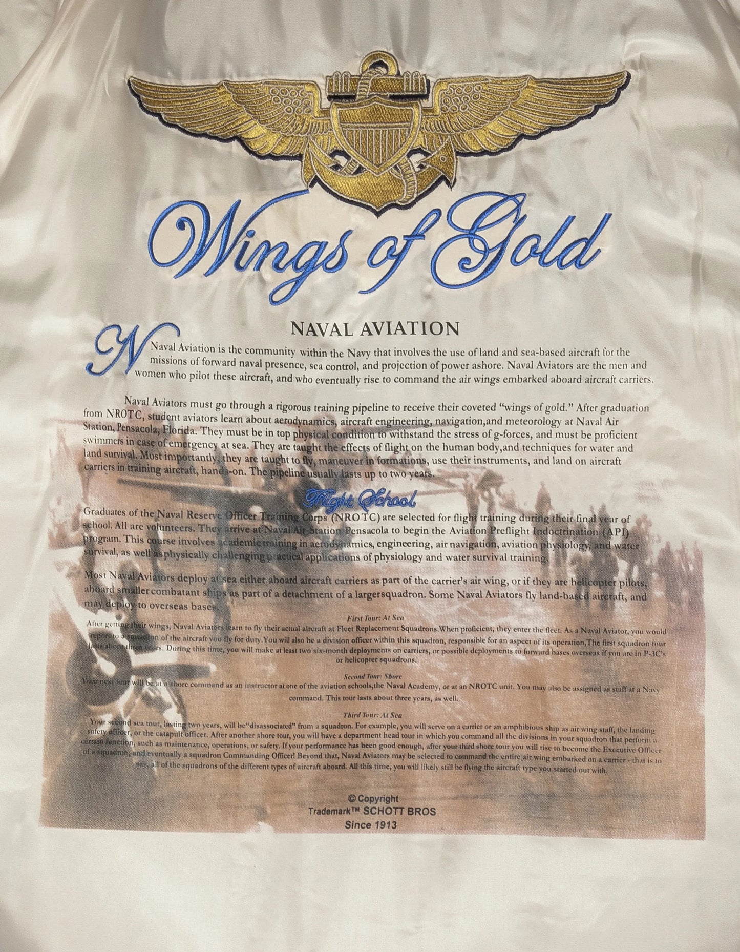 Blouson aviateur G-1 "Wings of Gold" noir, mythique USA
