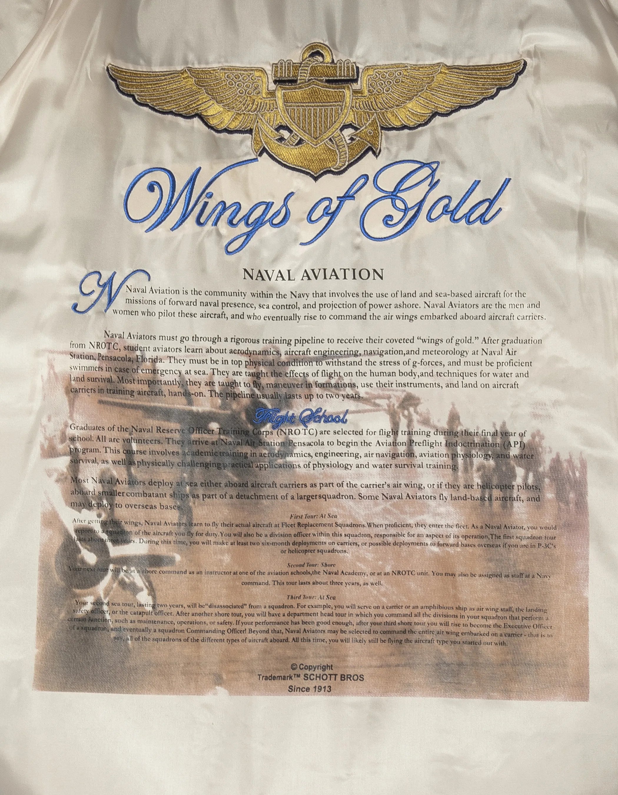 Blouson aviateur G-1 "Wings of Gold" noir, mythique USA-6