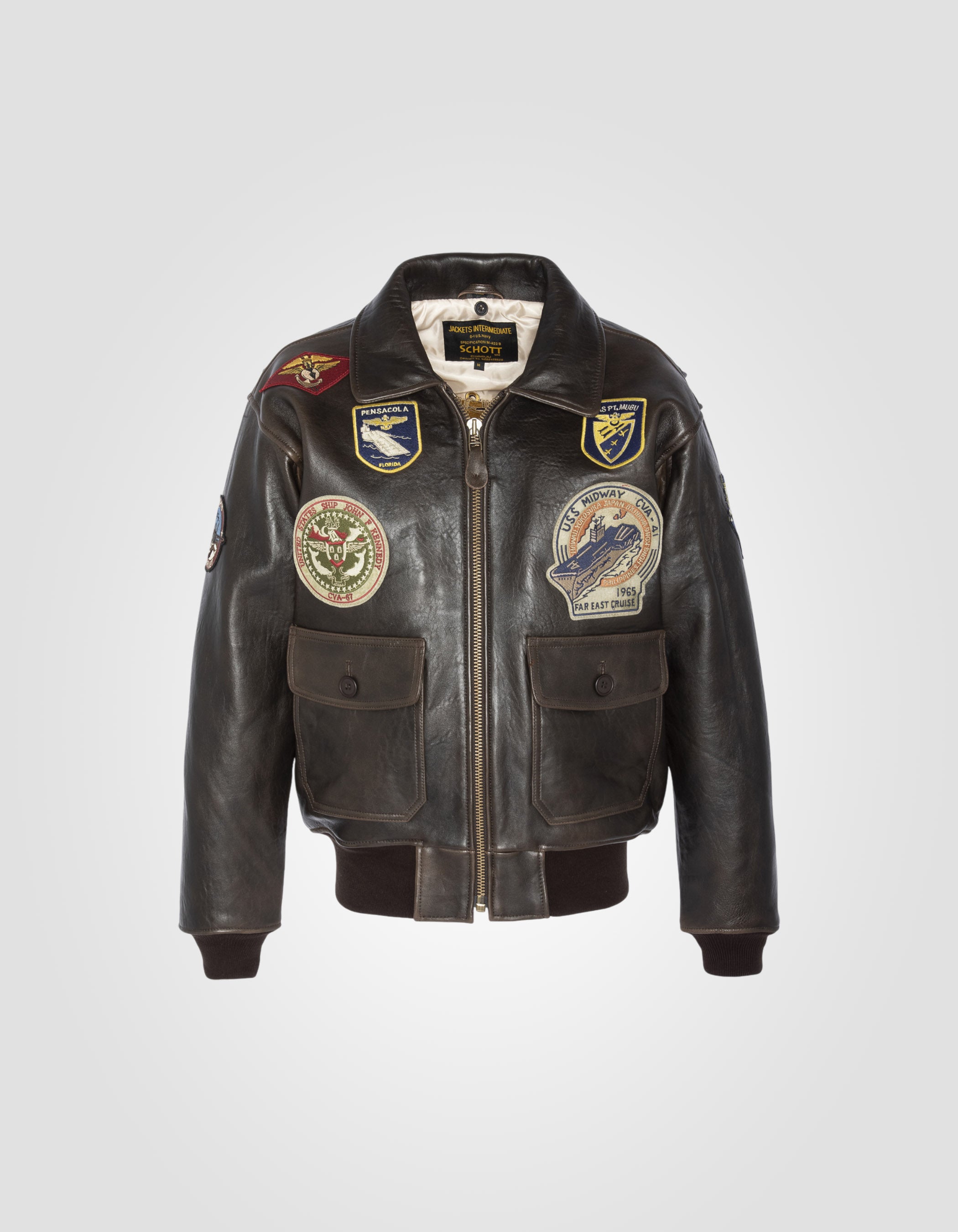 G-1 Aviator Jacket Wings of Gold "Brown, leggendario USA-9