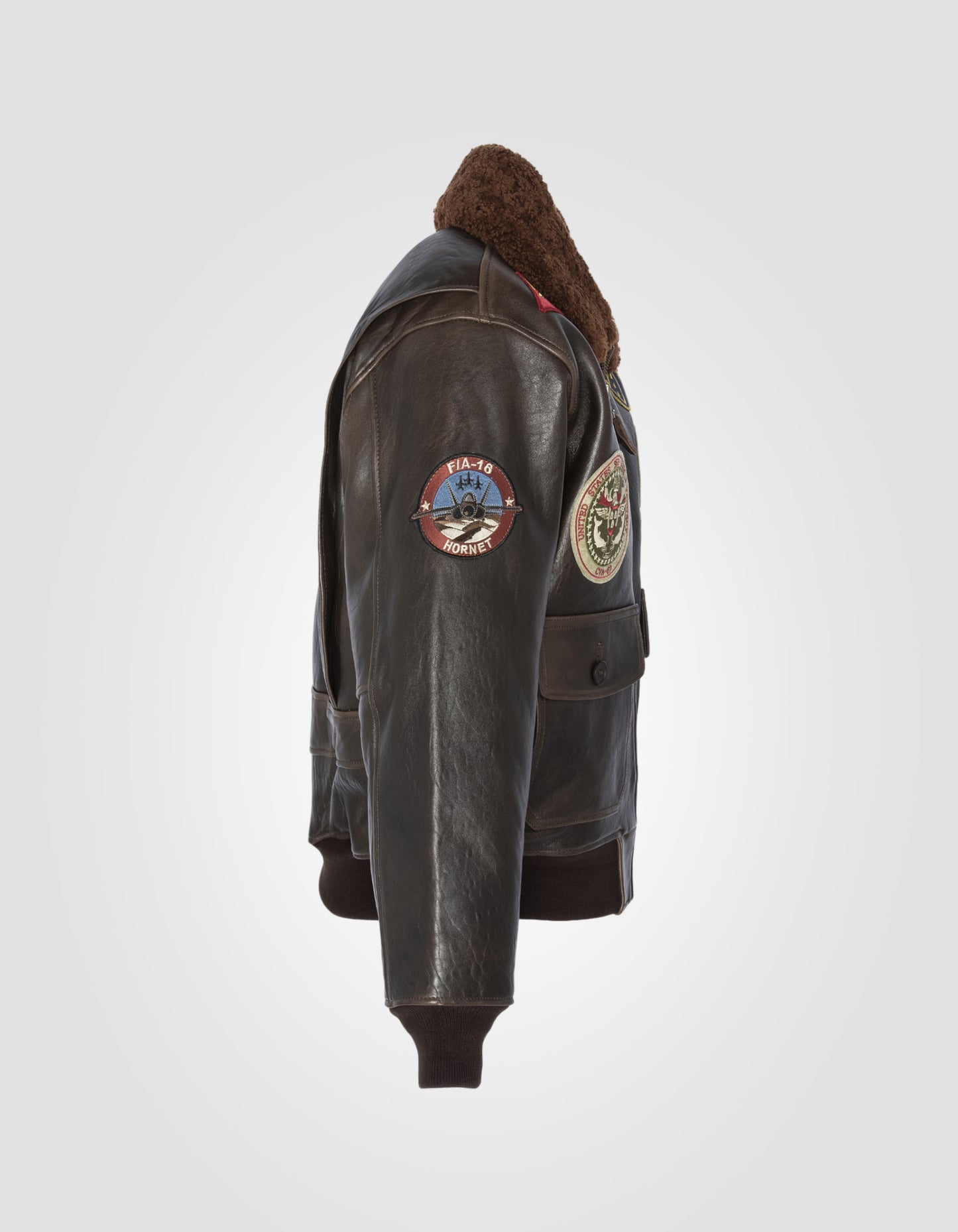 Blouson aviateur en cuir G-1 "Wings of Gold", mythique USA