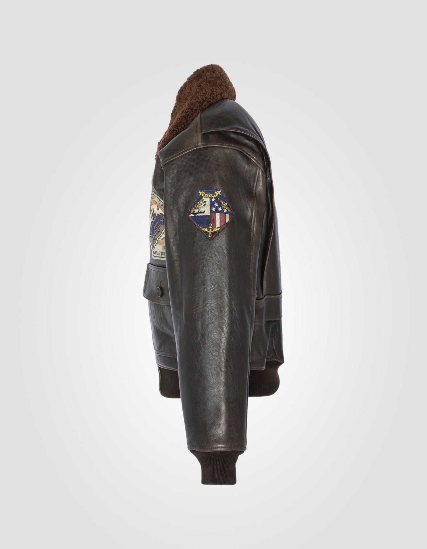 Blouson aviateur en cuir G-1 "Wings of Gold", mythique USA