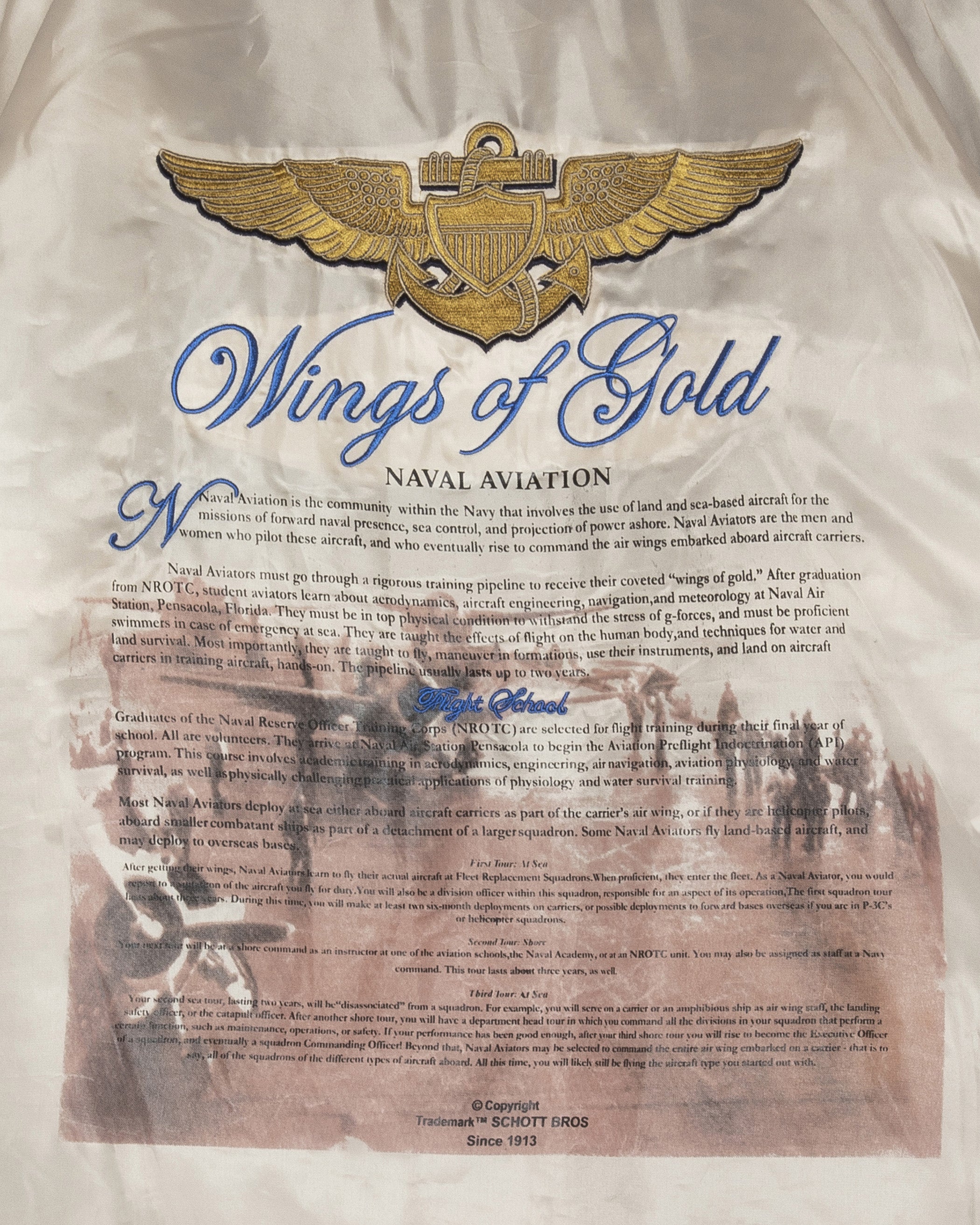 G-1 Aviator Jacket Wings of Gold "Brown, leggendario USA-12