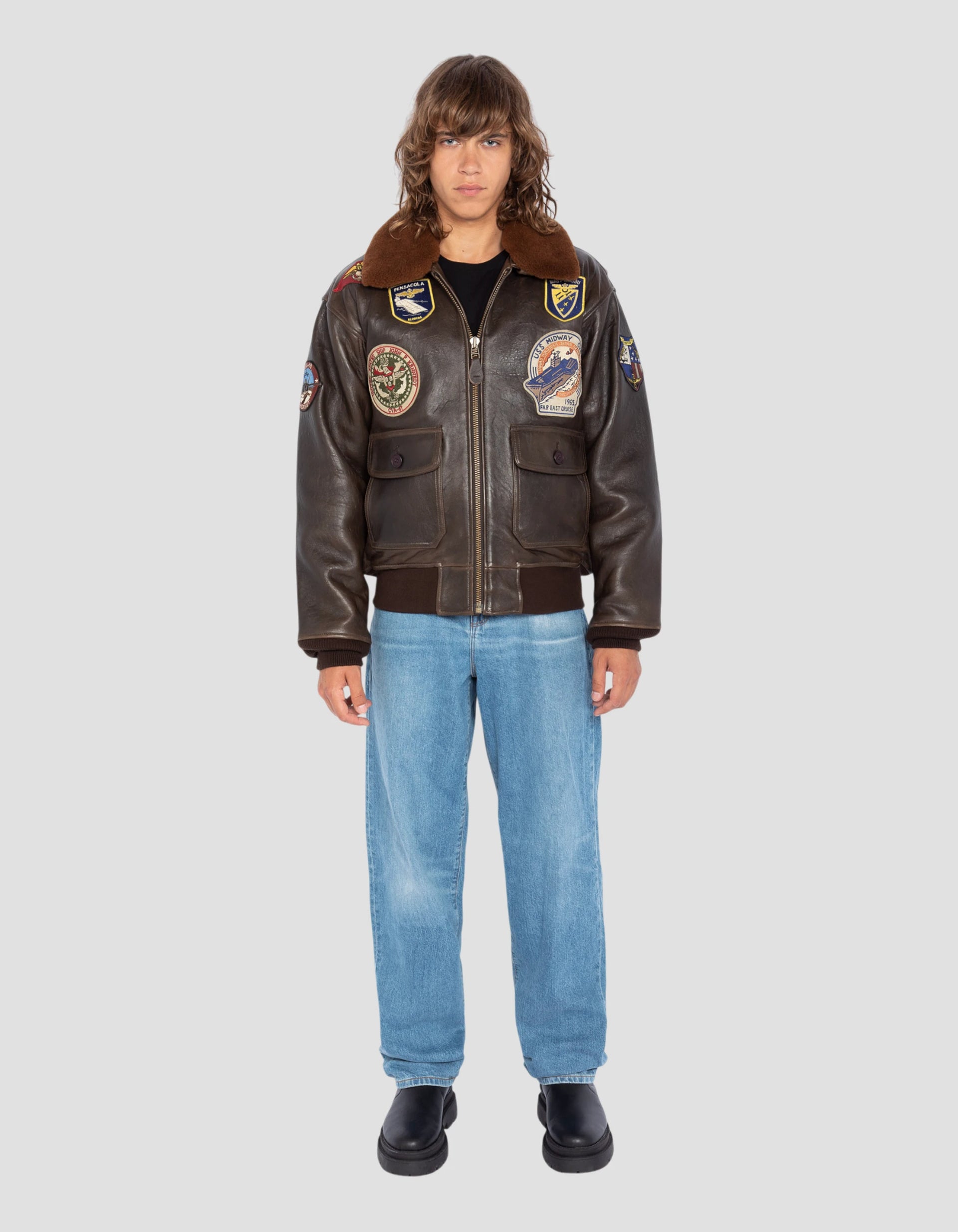 ありくい ✨schott ショット G1フライトジャケット　ブラウン g1tg__brown__p1.webp?v=