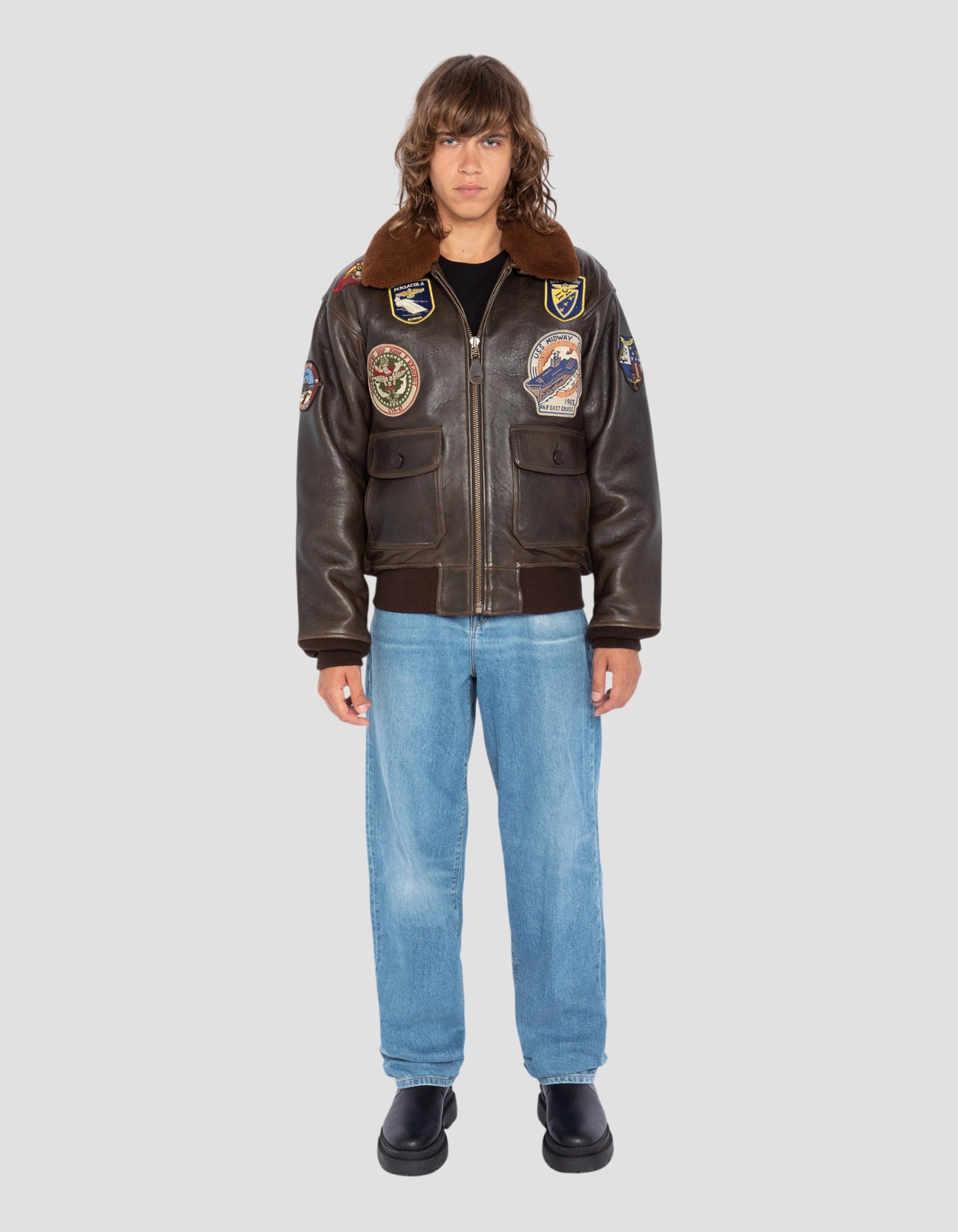 G-1 Aviator Jacket Wings of Gold "Brown, leggendario USA-1