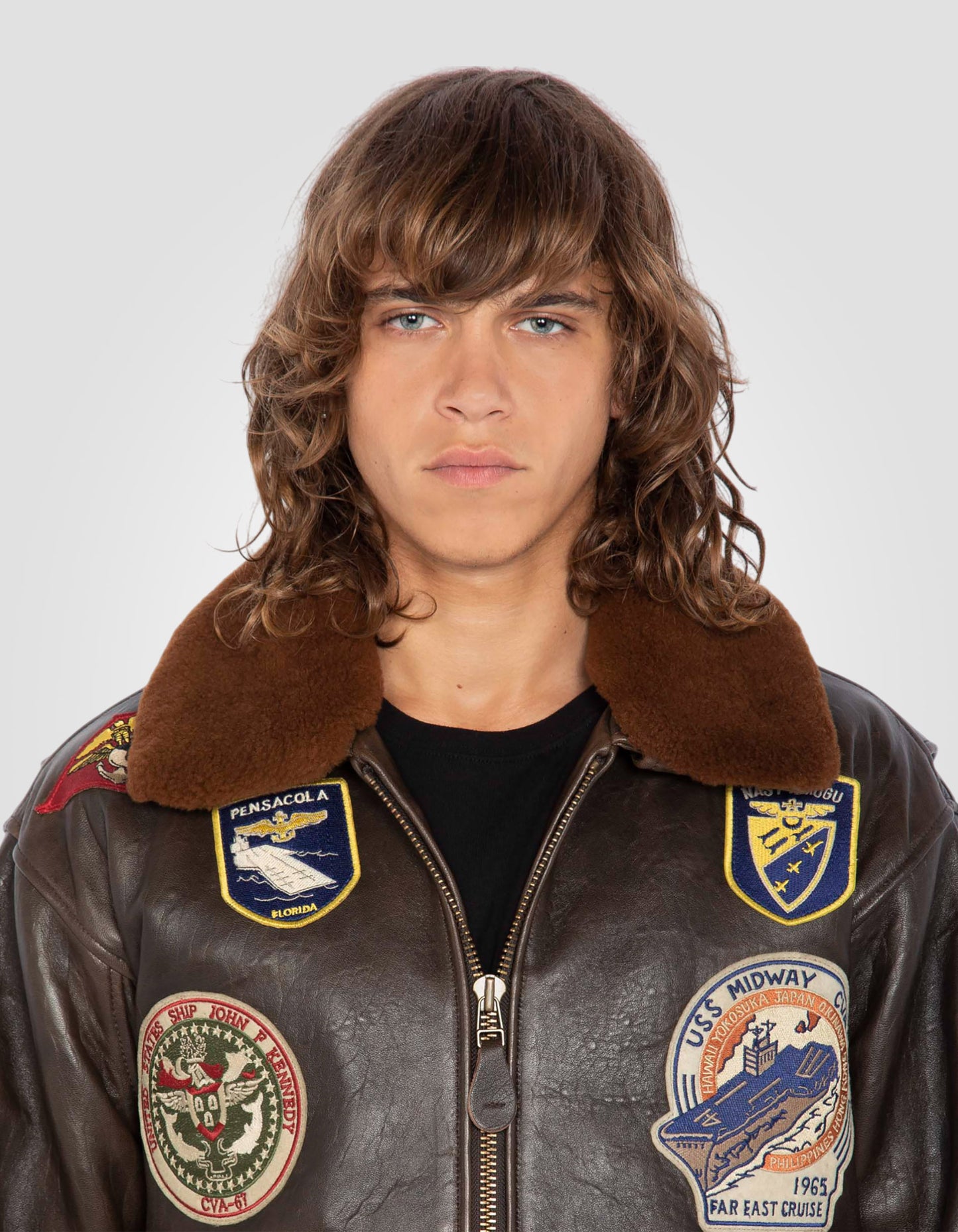 Blouson aviateur en cuir G-1 "Wings of Gold", mythique USA